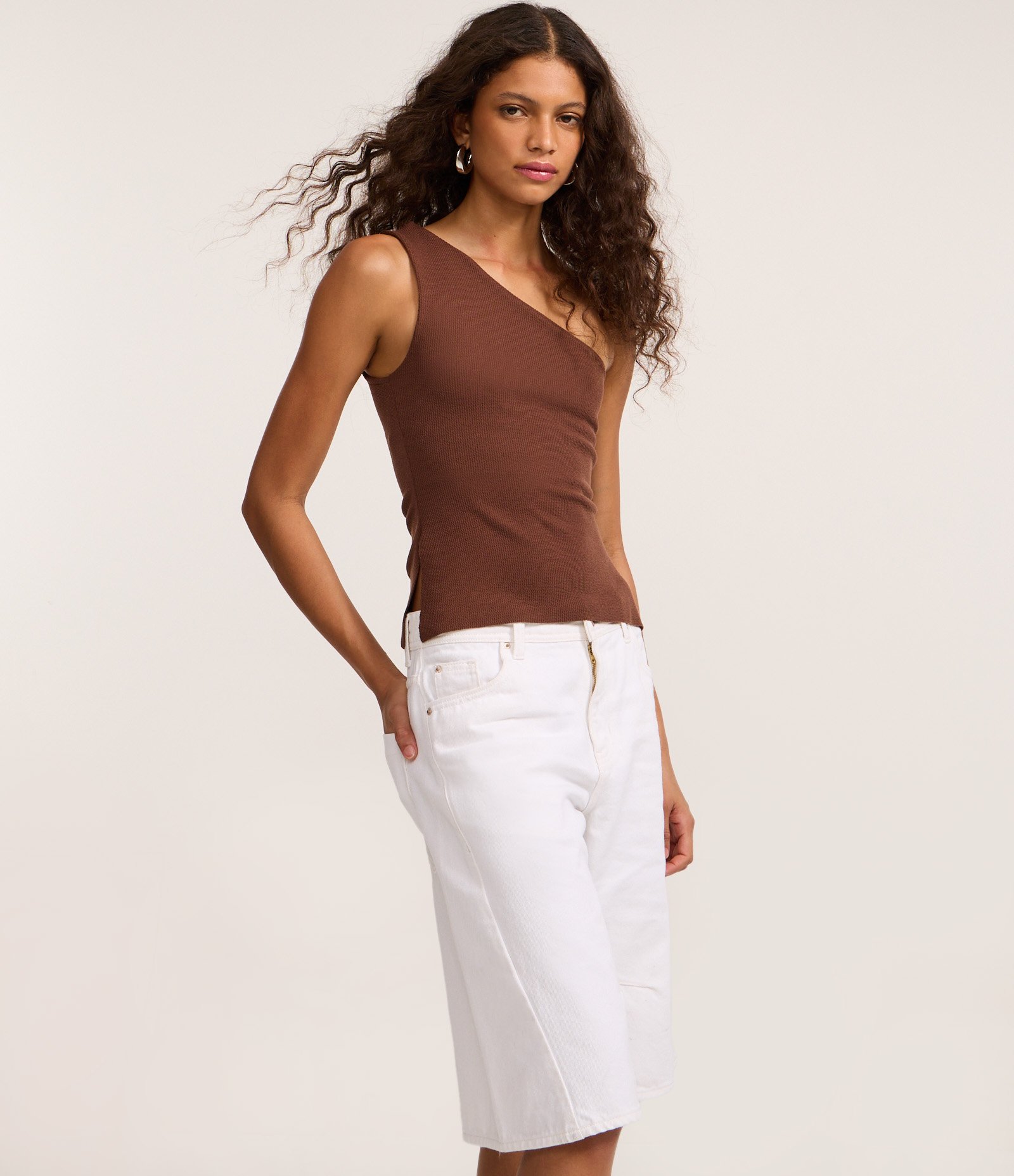 Bermuda Jorts em Sarja com 05 Bolsos Branco Neve 2