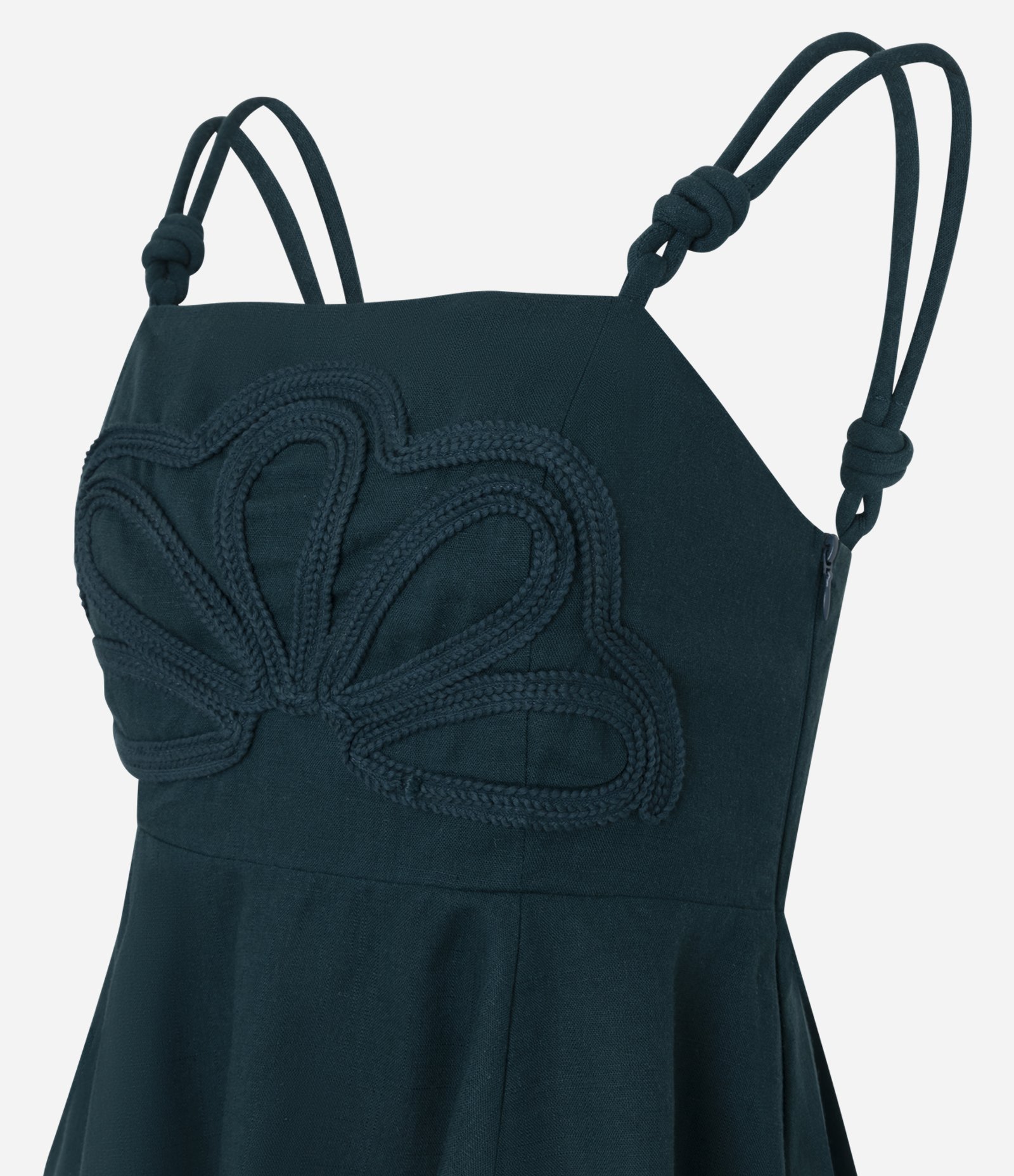 Blusa em Viscolinho com Alça Dupla e Barra Peplum Verde 6