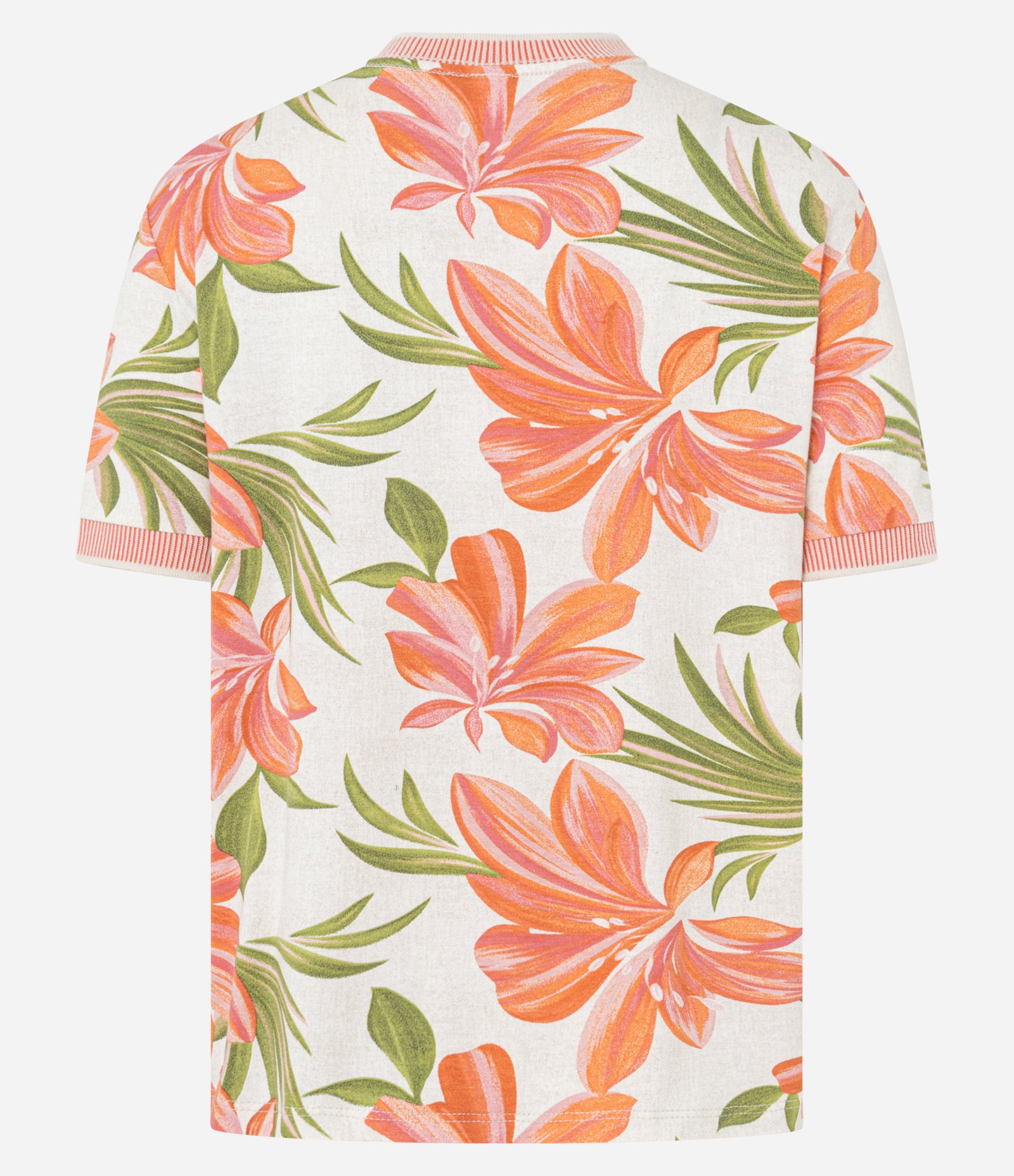 Blusa em Viscolycra com Gola de Tricô e Estampa Floral Multicores 7