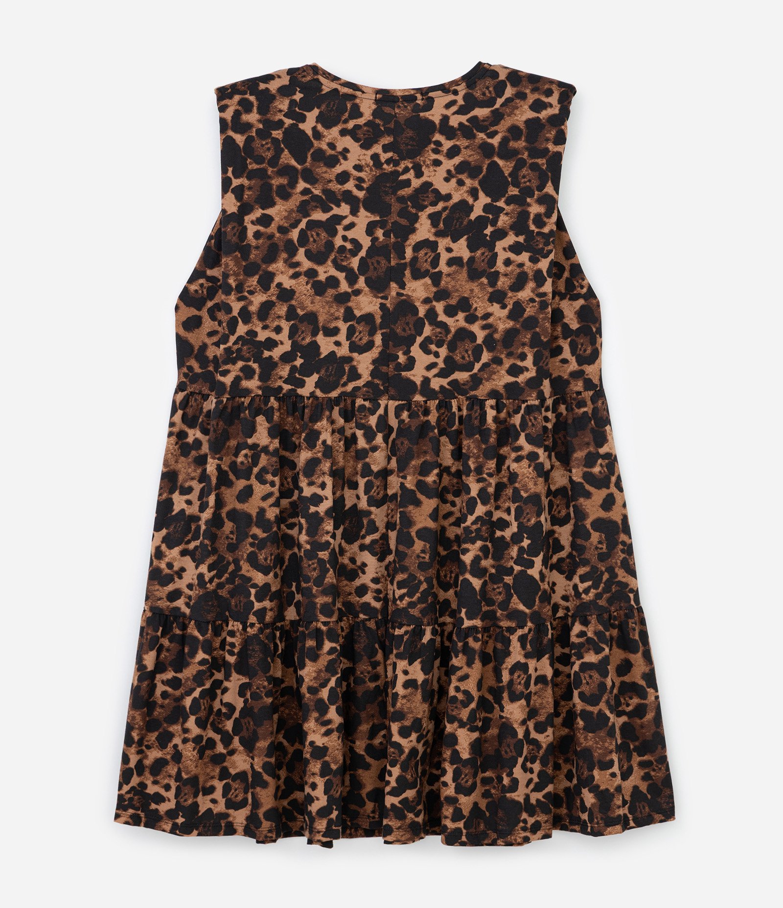 Vestido Curto Muscle Tee em Algodão com Estampa Animal Print Onça Curve & Plus Size Marrom 6