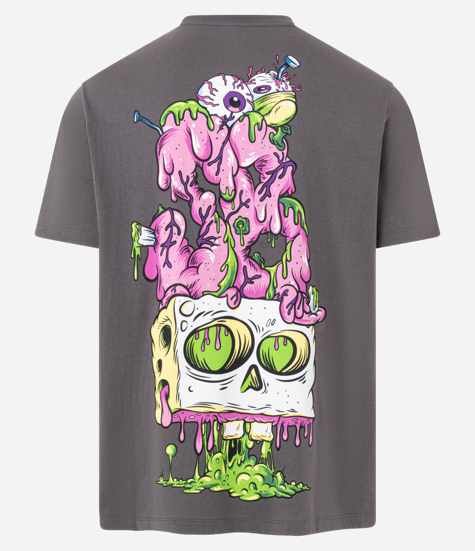 Camiseta Comfort em Meia Malha com Estampa Bob Esponja Cinza 6
