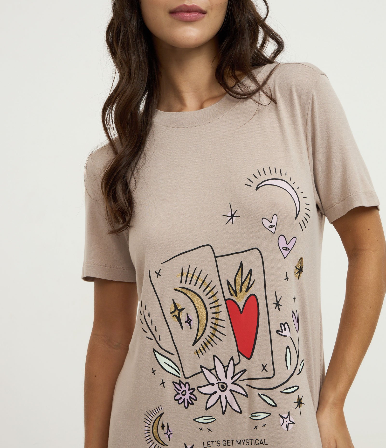 Camisola em Viscolycra com Estampa Mística Marrom 2