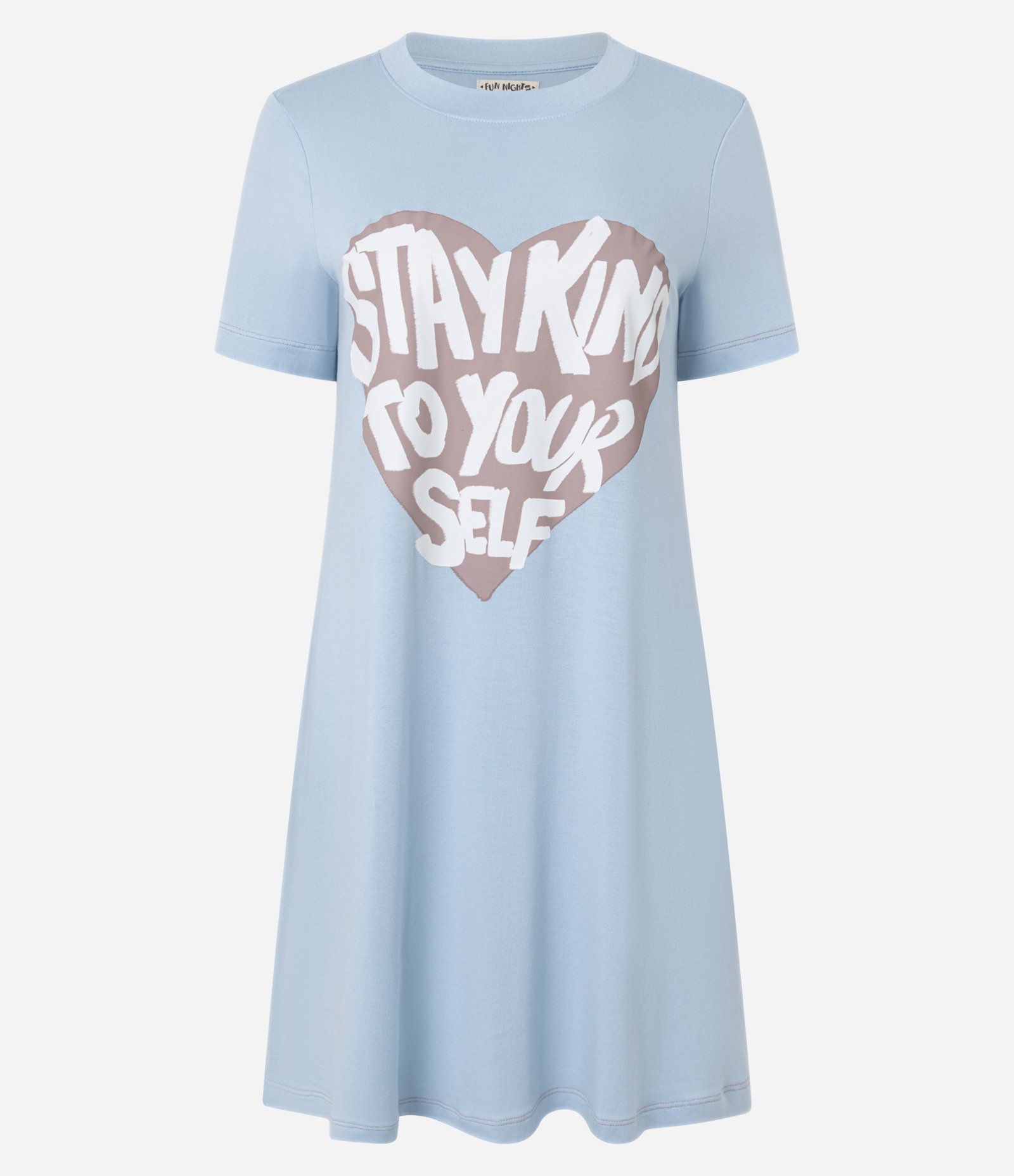 Camisola em Viscolycra com Estampa Stay Kind Azul 3