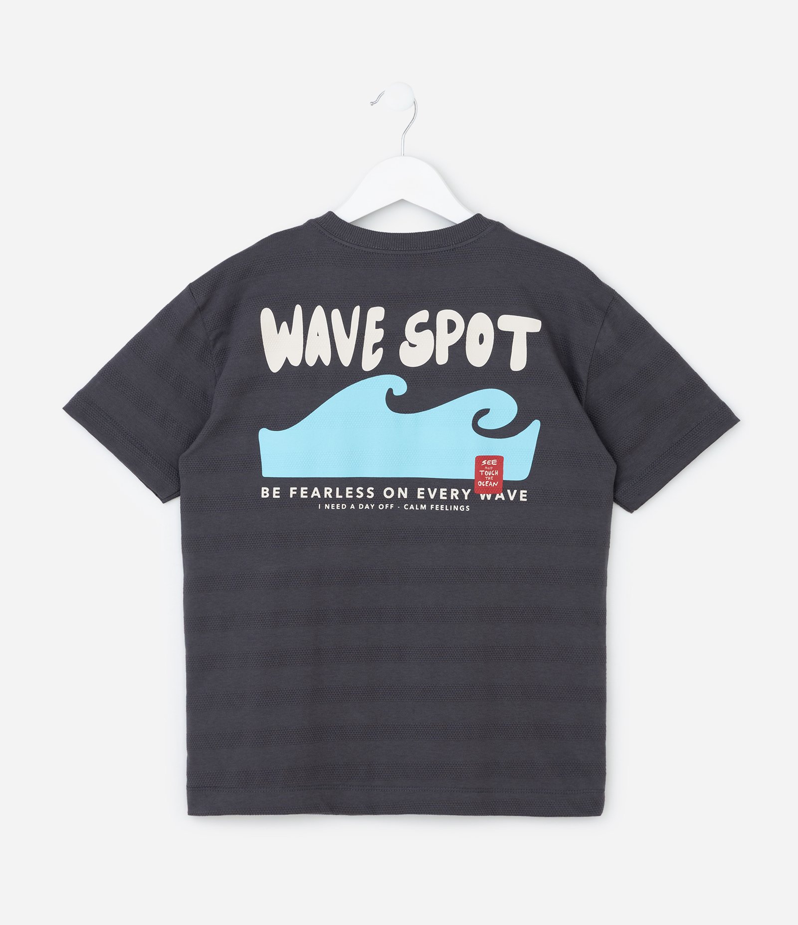 Camiseta Infantil com Estampa de Surf Texturizada - Tam 5 a 14 Anos Cinza 2