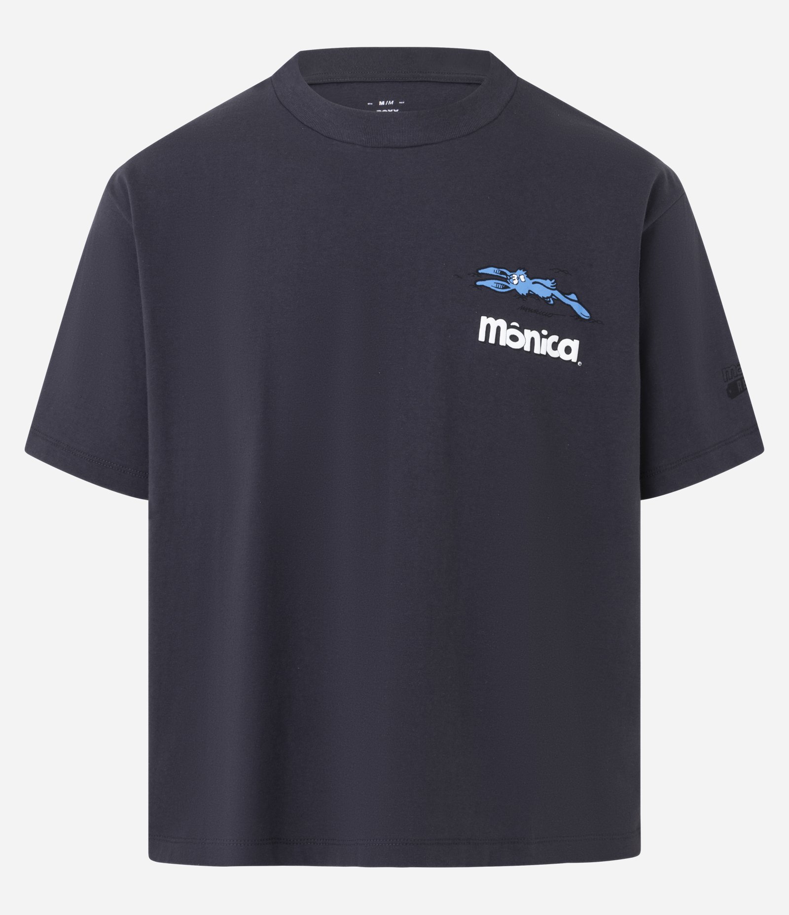 Camiseta Boxy em Algodão com Estampa Mônica e Sansão Preto 5