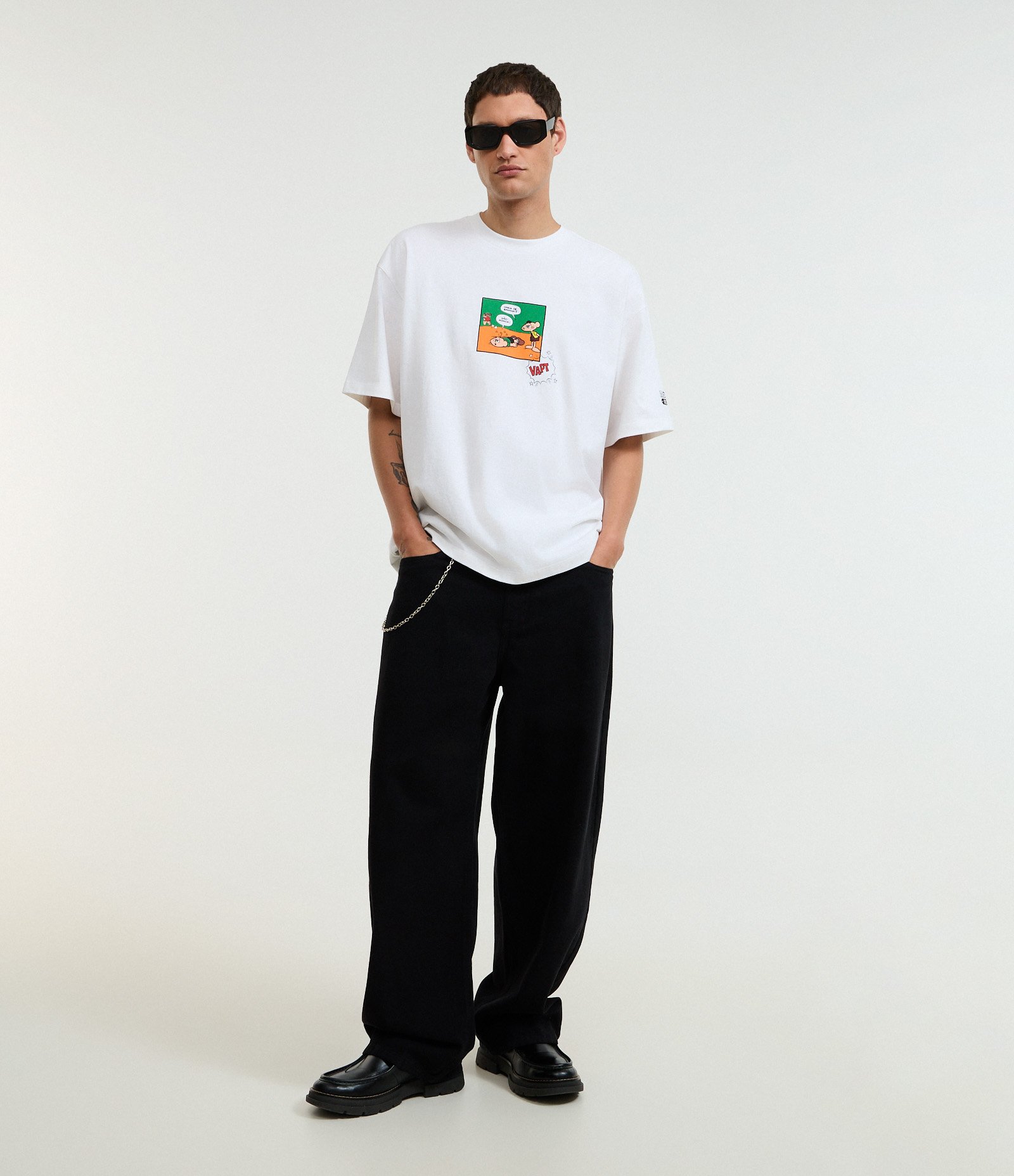 Camiseta Oversized em Algodão com Estampa Quadrinhos Turma da Mônica Branco 2