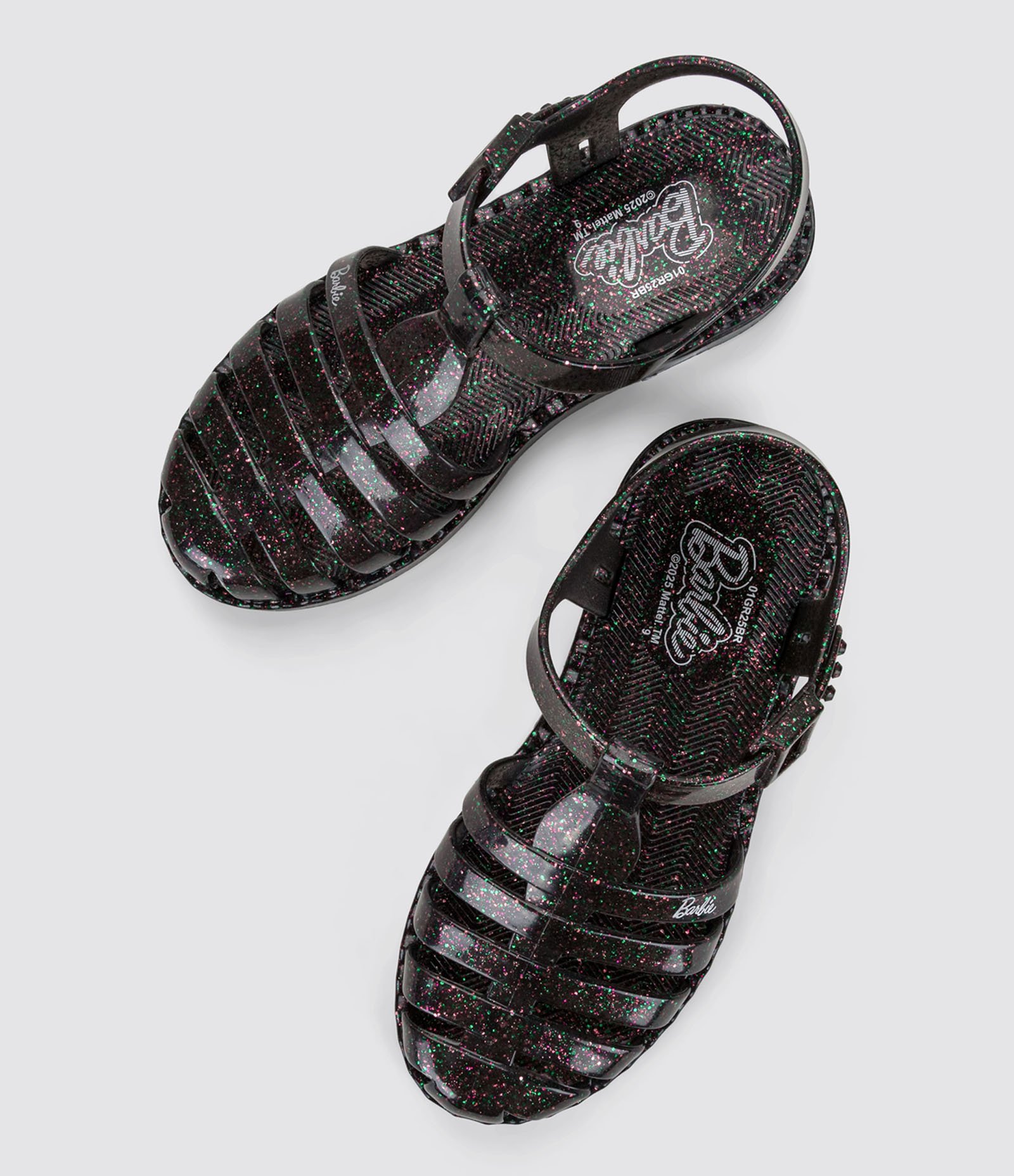 Sandália Infantil com Tiras e Glitter - Tam 23 ao 36 Preto 3