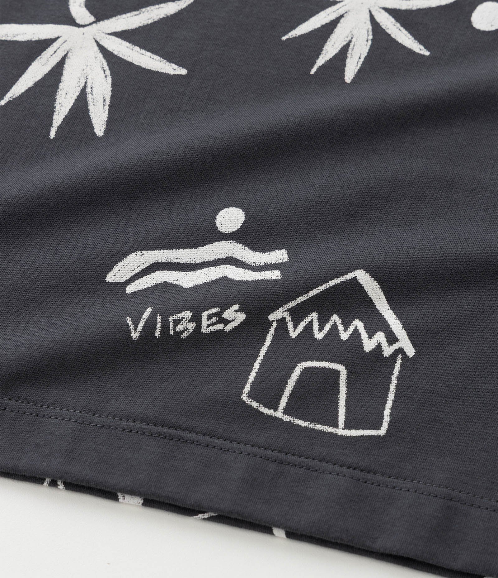 Regata Infantil em Algodão com Estampa Tropical - Tam 5 a 14 Anos Cinza 4