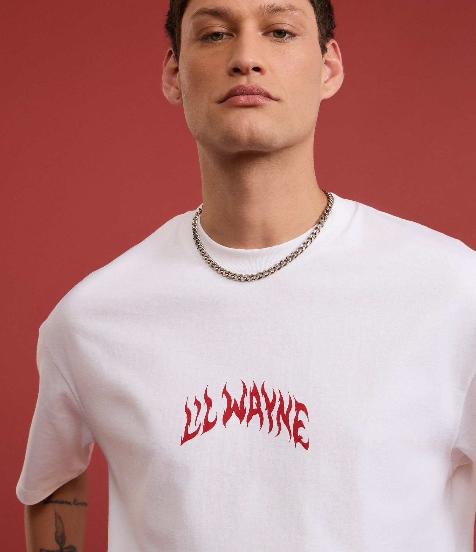 Camiseta Relaxed em Algodão com Estampa Lil Wayne Branco 4