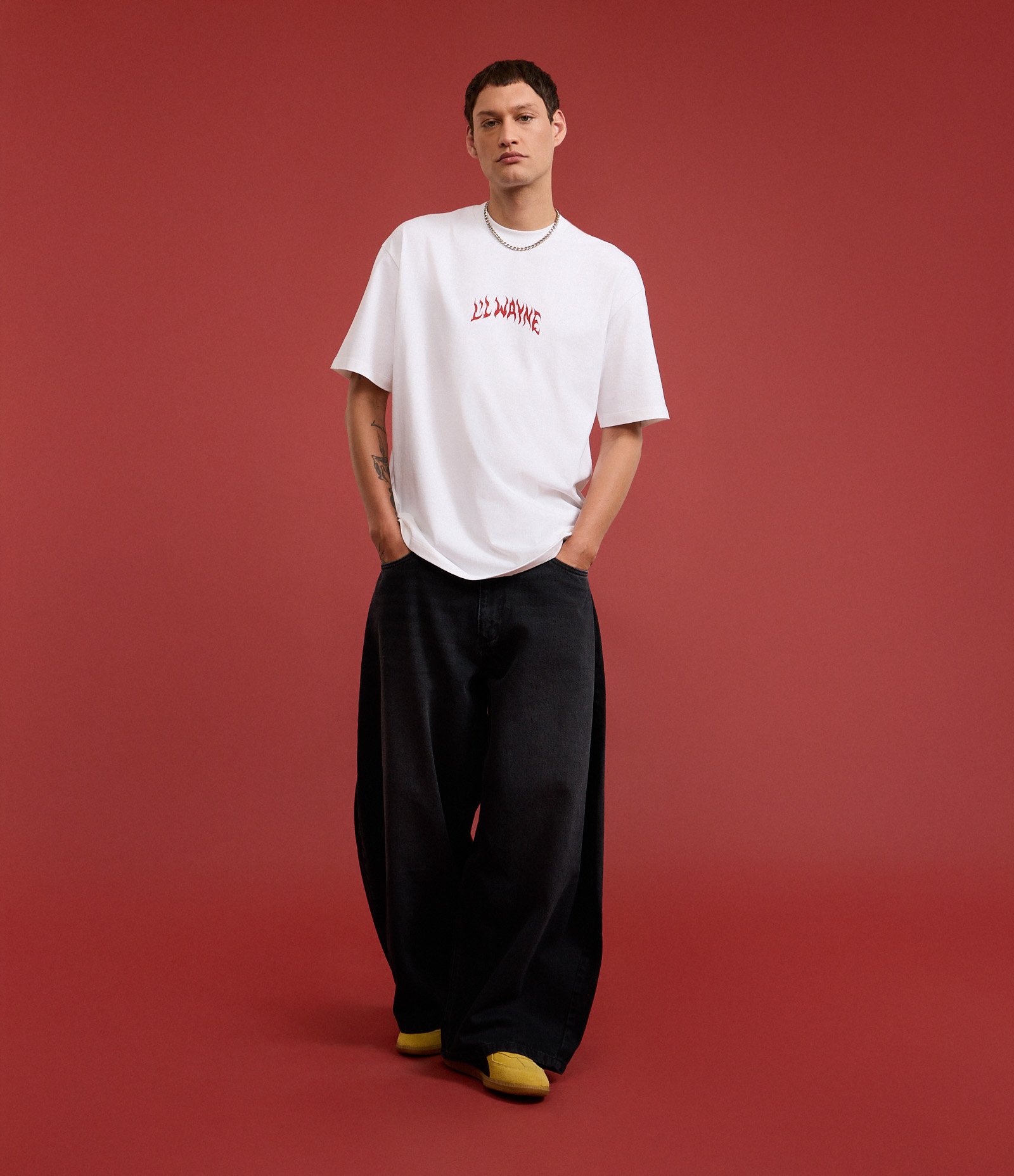 Camiseta Relaxed em Algodão com Estampa Lil Wayne Branco 6