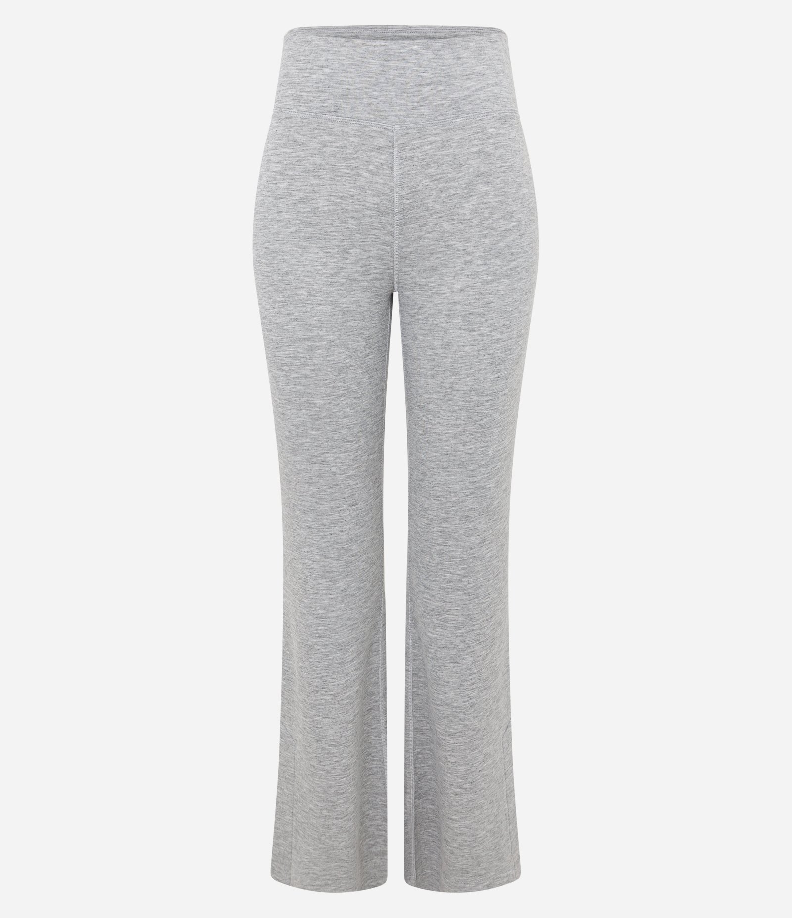Calça Flare em Microfibra Mescla Cinza 1