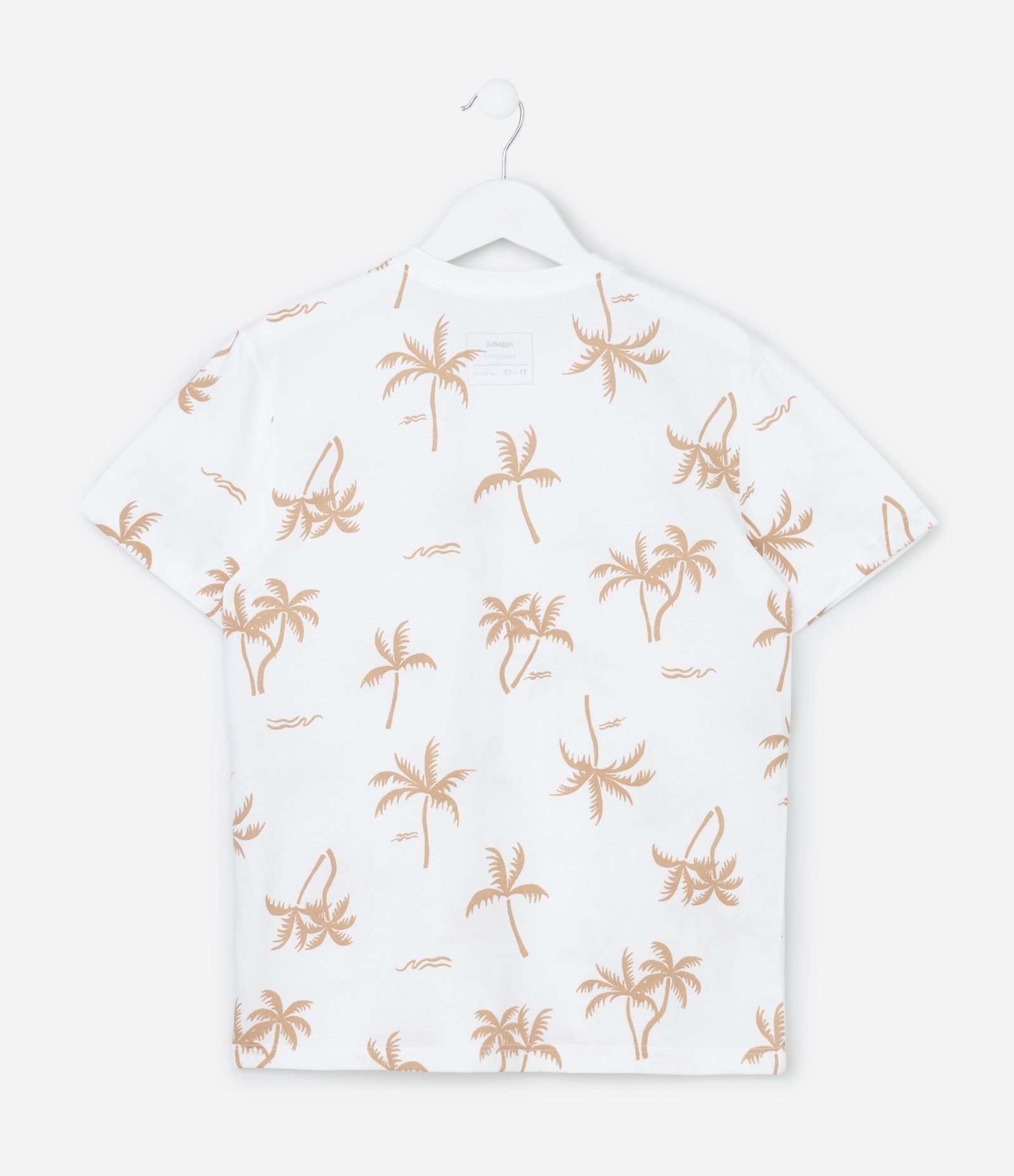 Camiseta Infantil com Estampa de Mini Ícones de Praia - Tam 5 a 14 Anos Branco 2