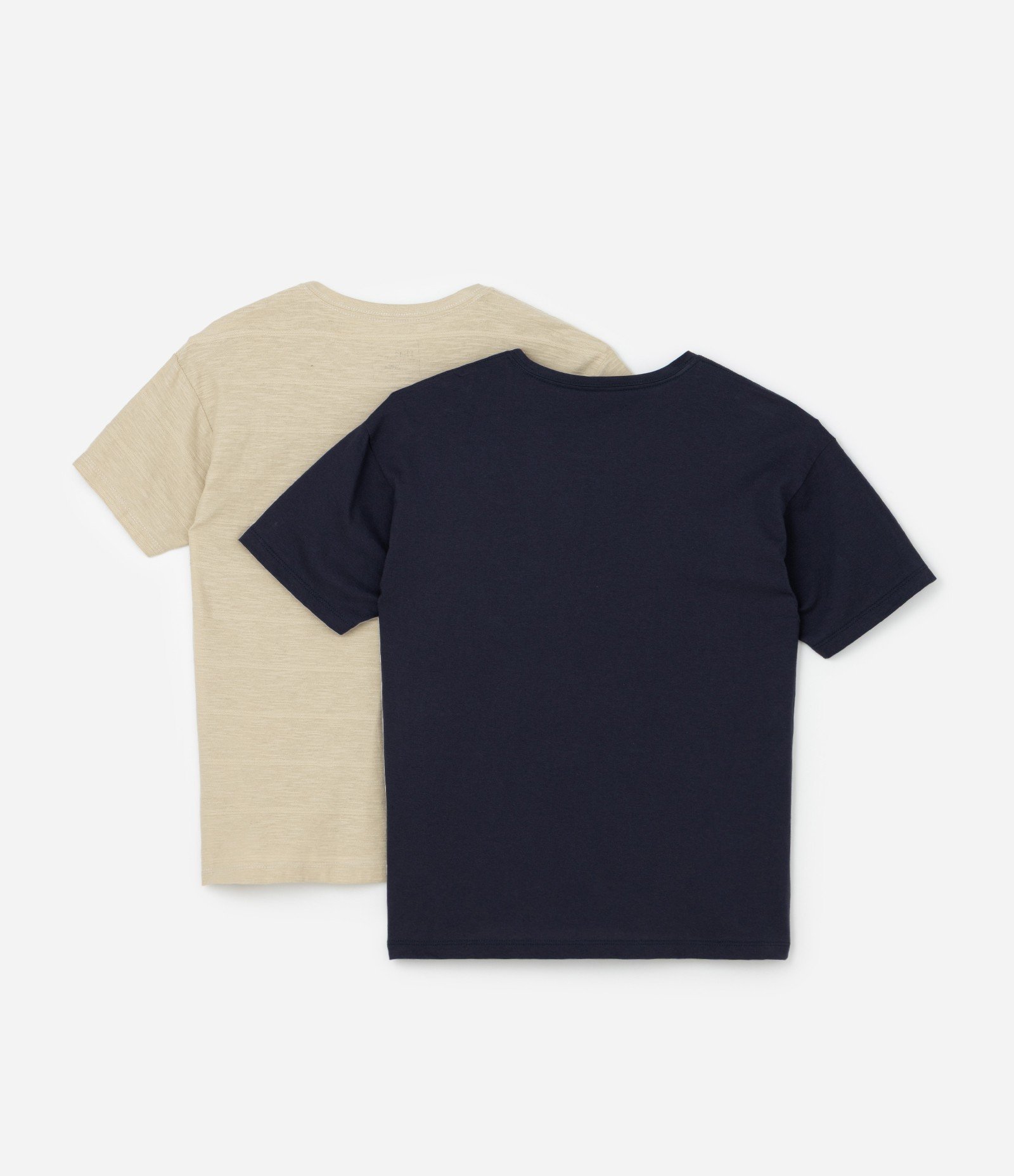 Kit 02 Camisetas Infantis com Lettering Team 86 - Tam 5 a 14 Anos Azul/Bege 2