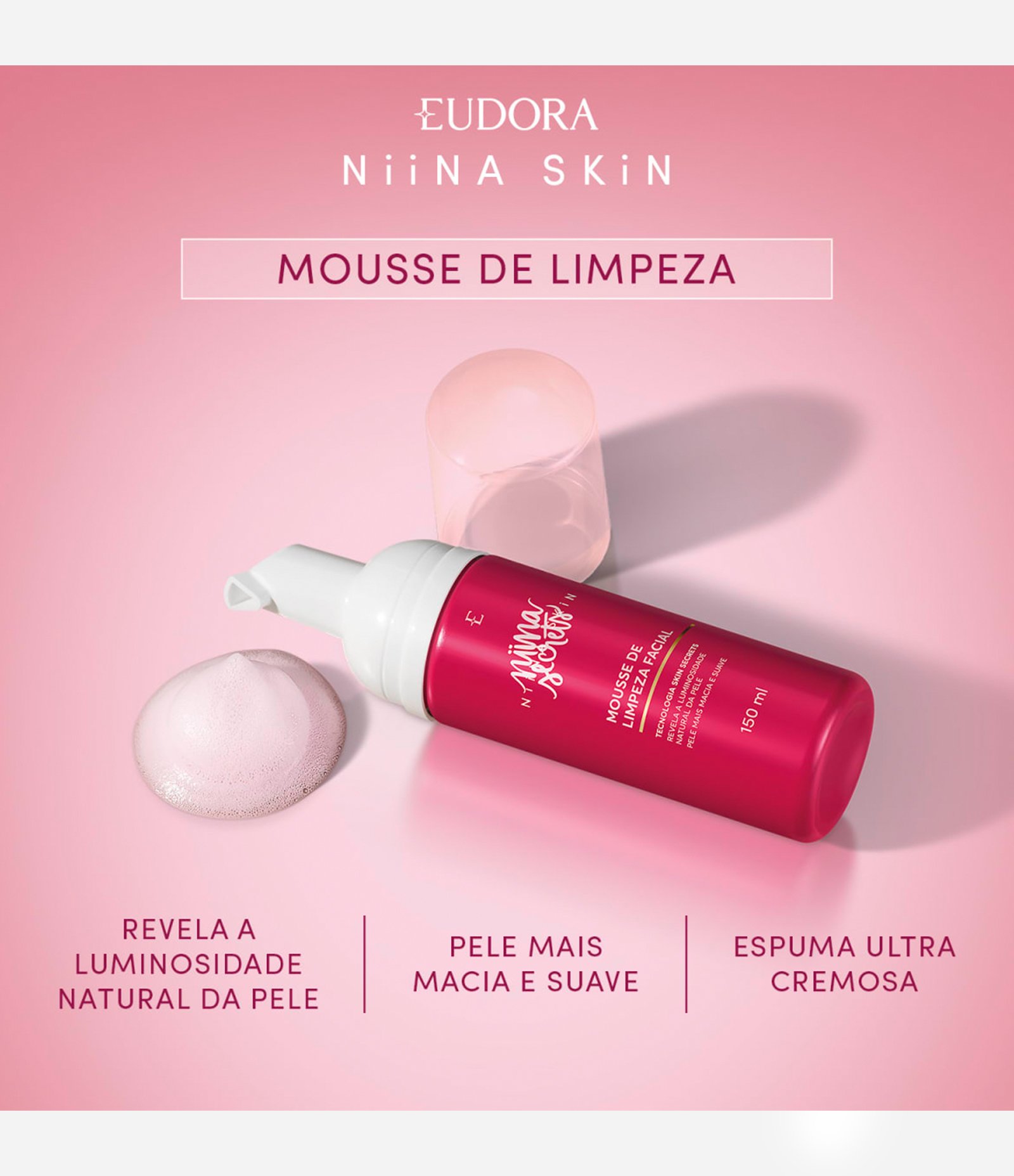 Mousse de Limpeza Facial Niina Skin 150ml 7