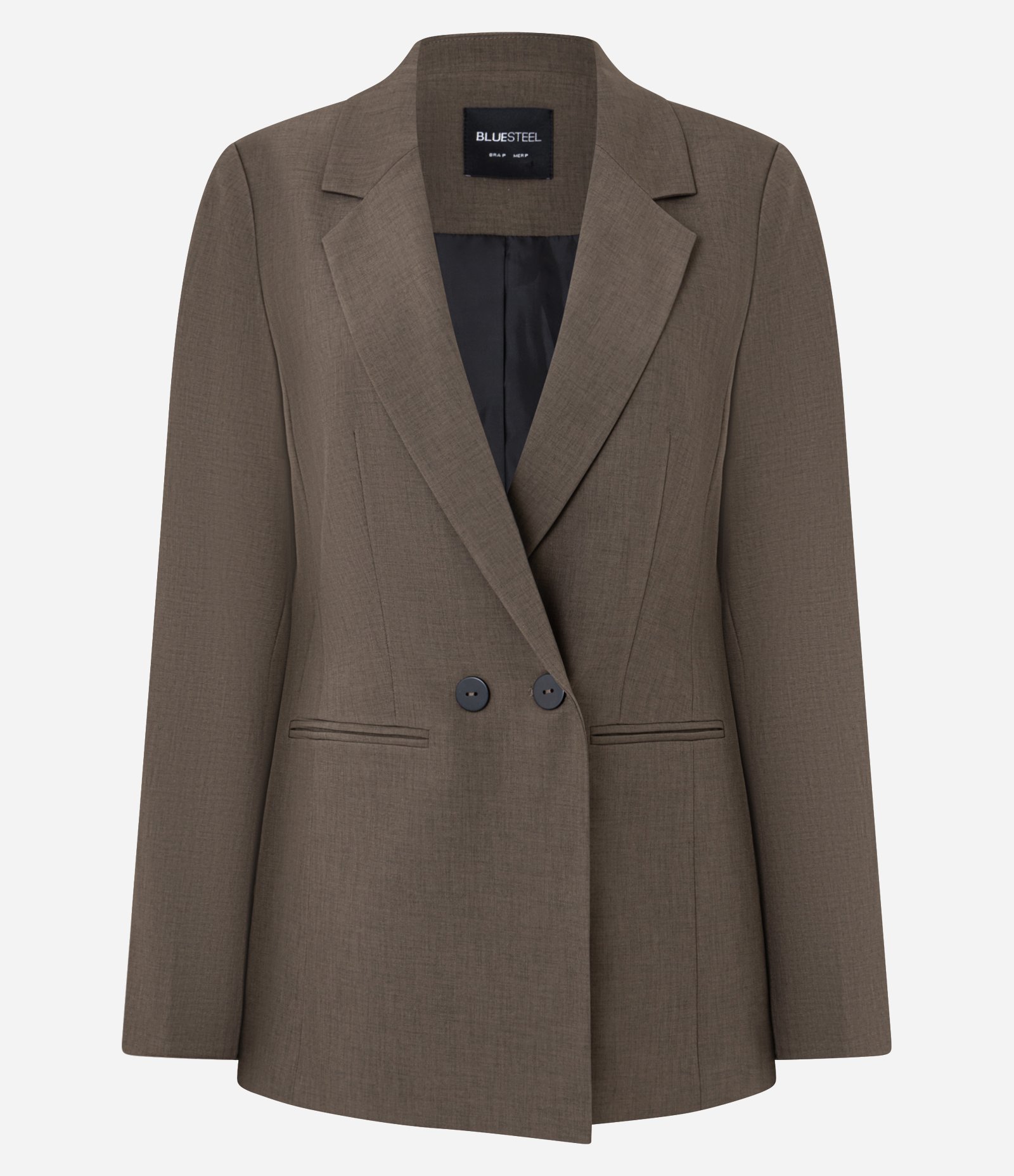 Blazer Alongado em Alfaiataria Marrom 4