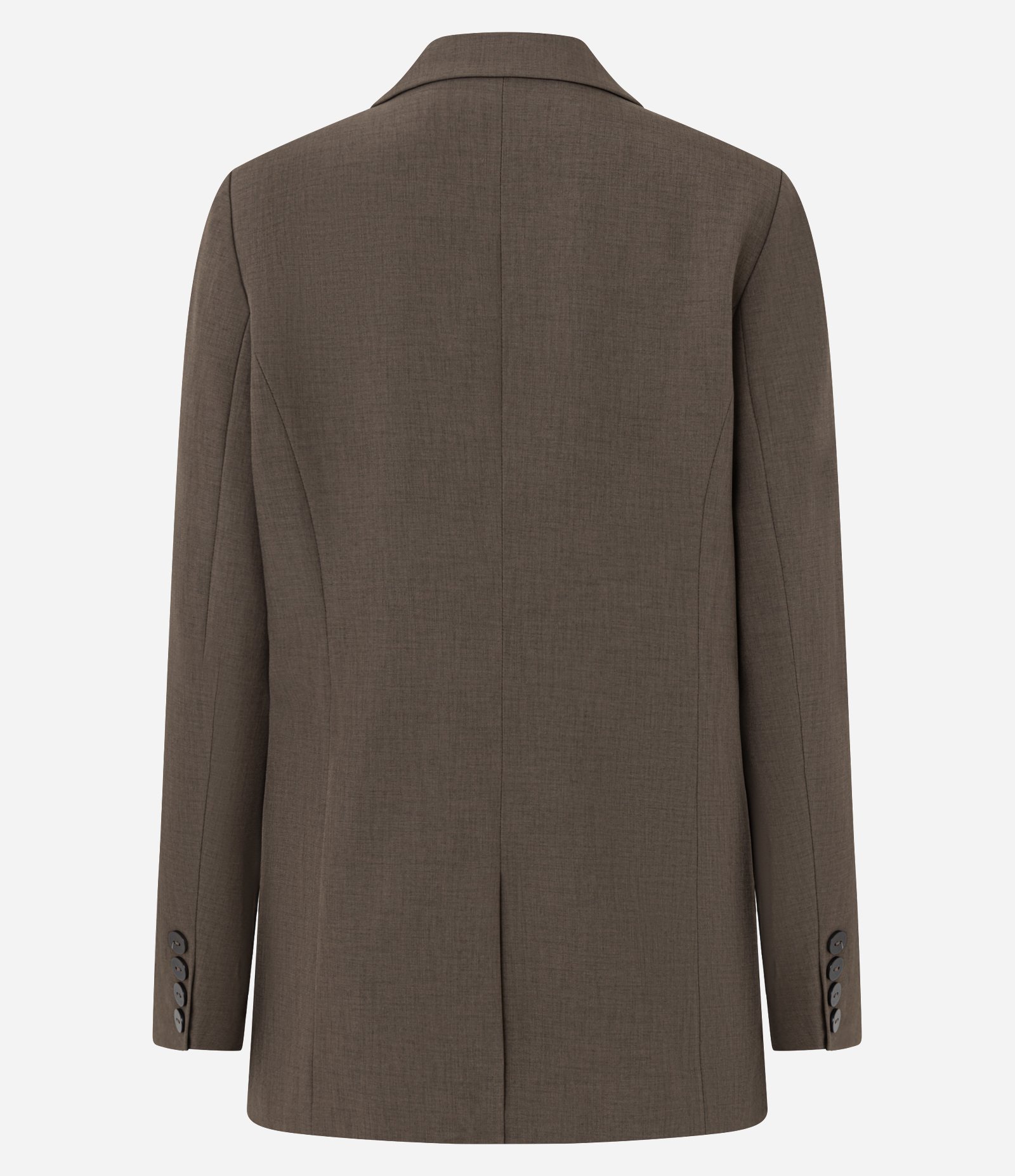 Blazer Alongado em Alfaiataria Marrom 5