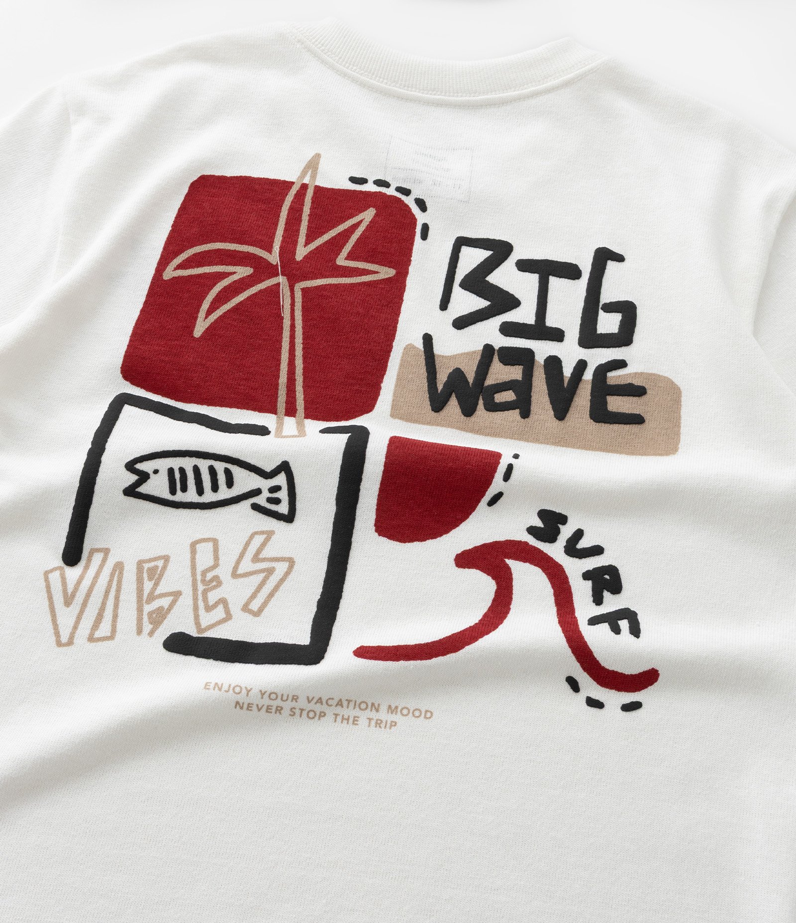 Camiseta Infantil Estampa Frente e Costas Coqueiro de Praia - Tam 5 a 14 Anos Branco 5