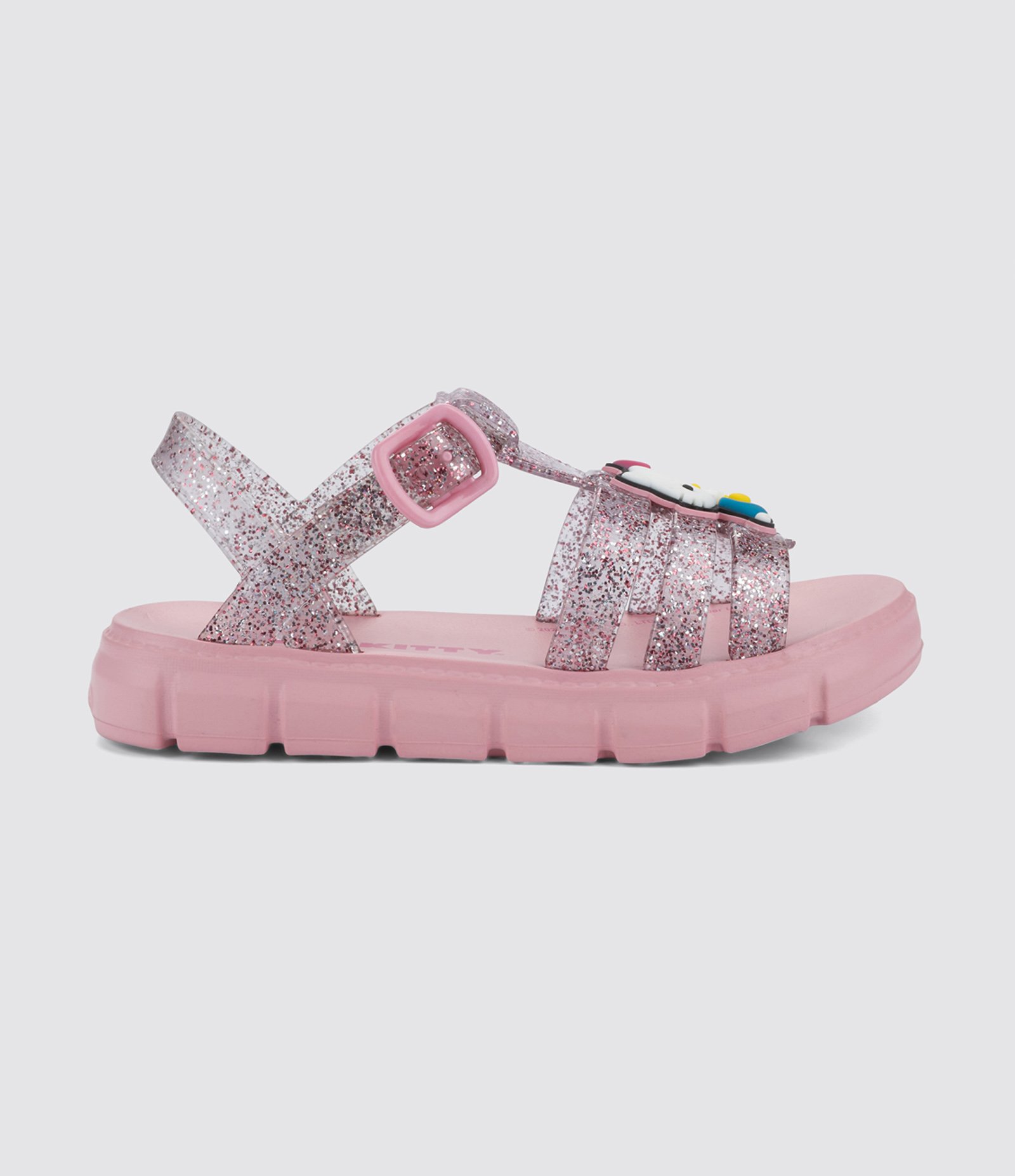 Sandália Infantil de Tiras com Patch Hello Kitty - Tam 25 ao 33 Rosa 2