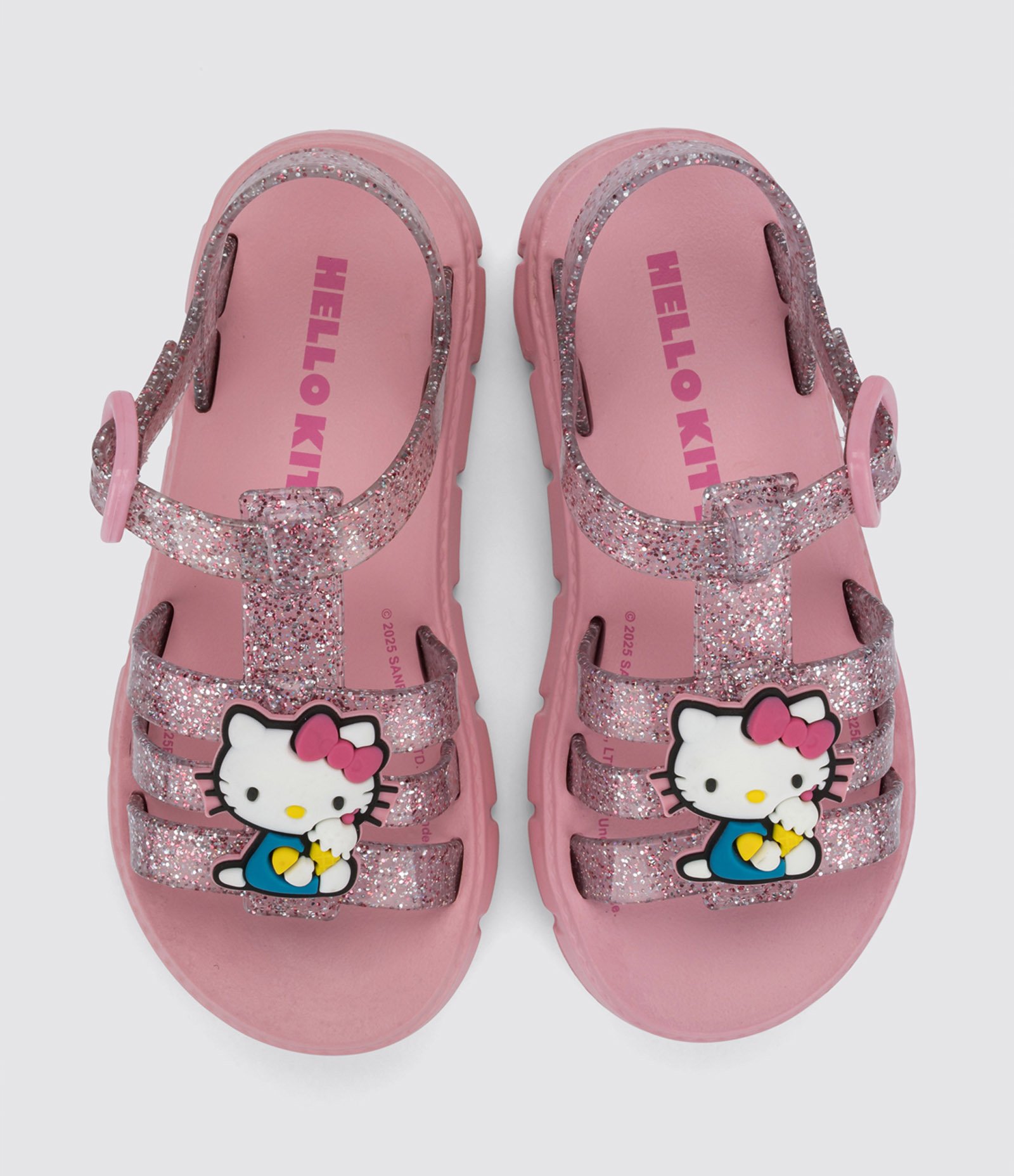 Sandália Infantil de Tiras com Patch Hello Kitty - Tam 25 ao 33 Rosa 3