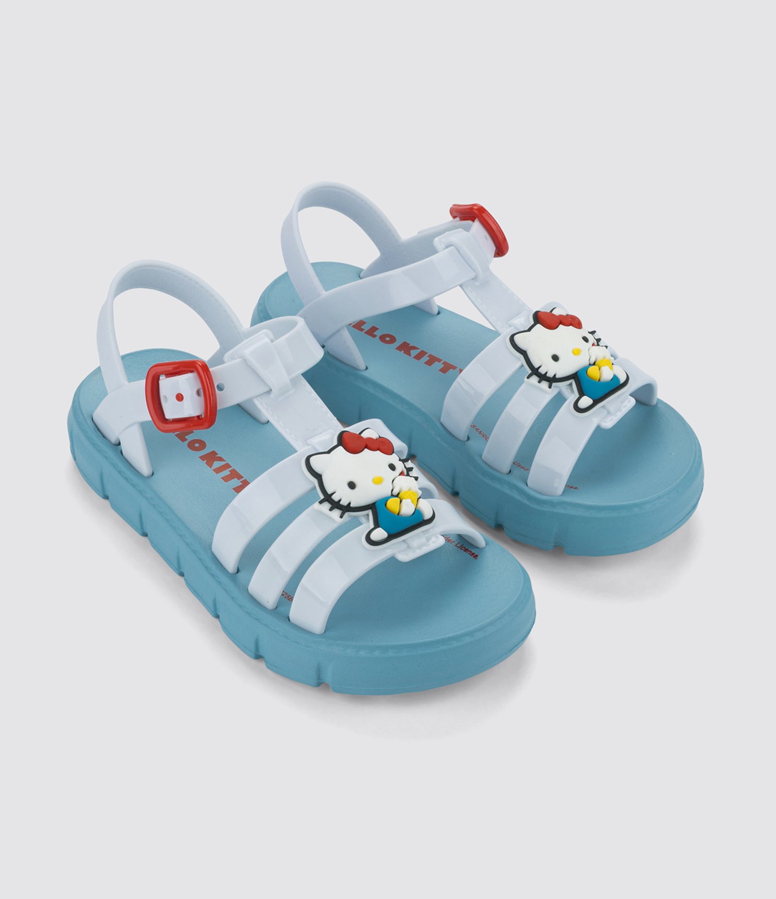 Sandália Infantil de Tiras com Patch Hello Kitty - Tam 25 ao 33 Azul 1