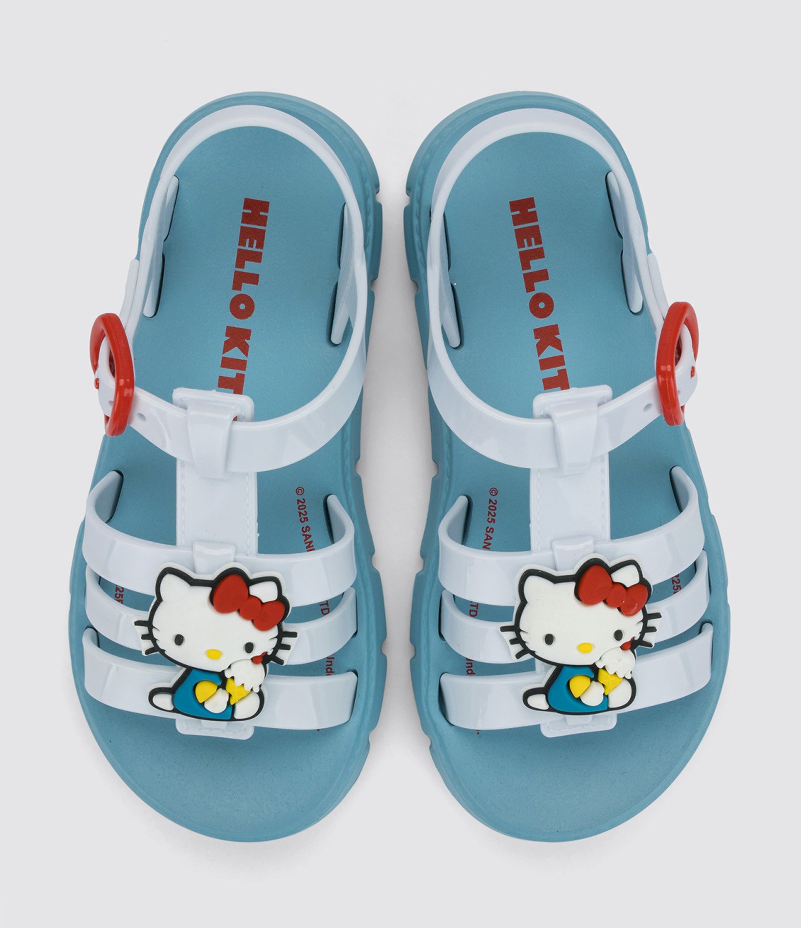 Sandália Infantil de Tiras com Patch Hello Kitty - Tam 25 ao 33 Azul 3