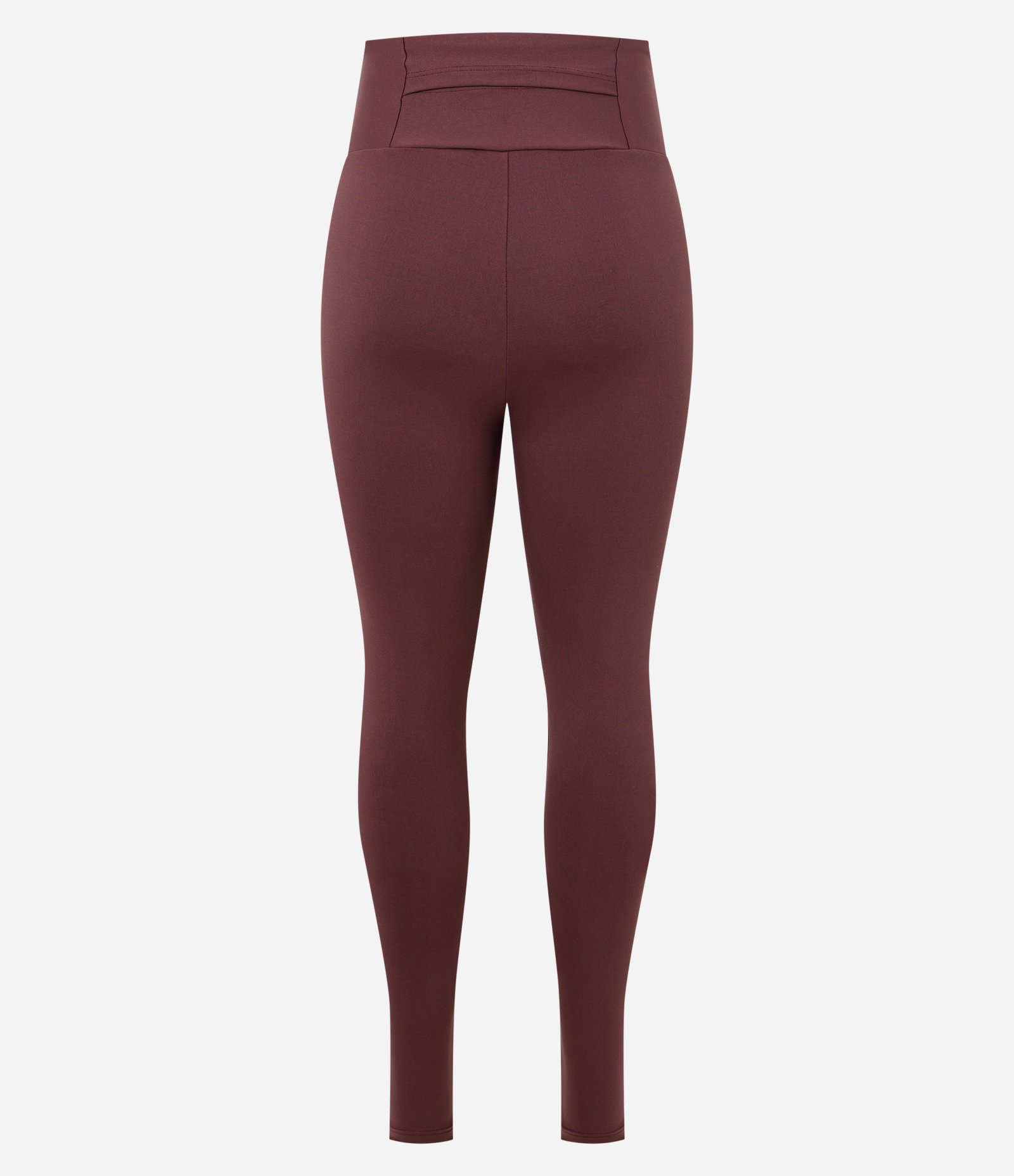 Calça Legging Esportiva em Microfibra com Bolso nas Costas Marrom 2
