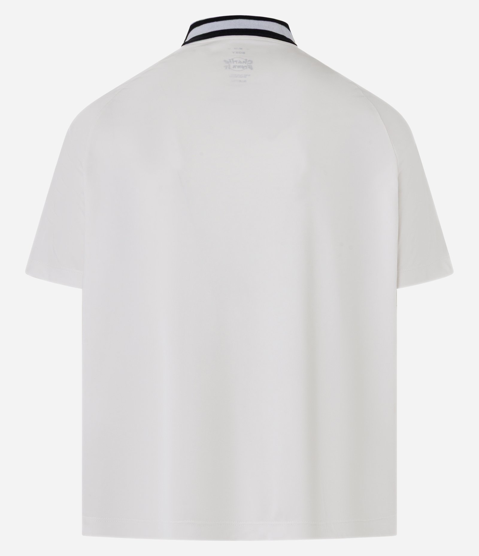 Camisa Polo Boxy com Estampa do Chalie Brown Jr Branco 10