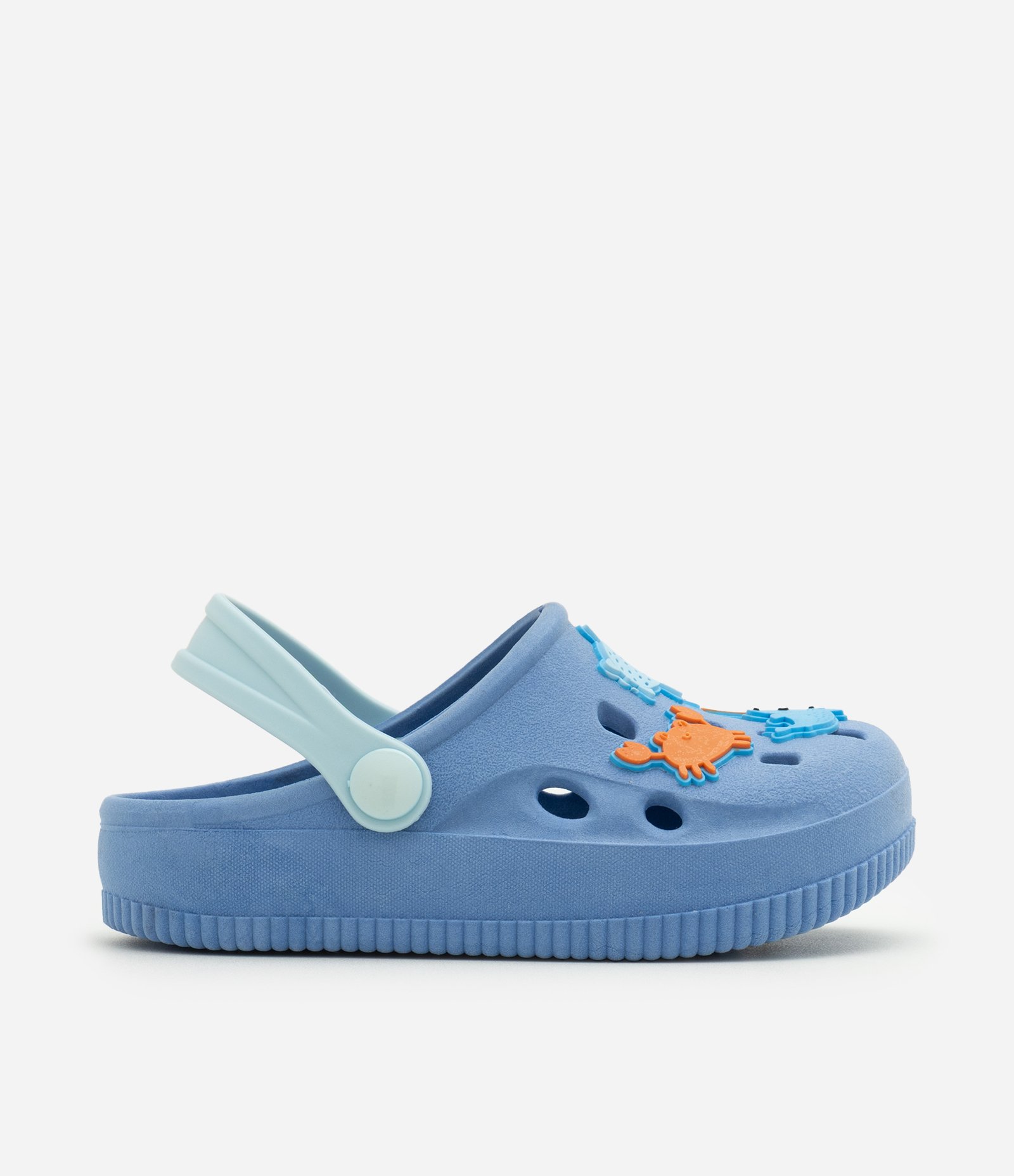 Babuche Infantil Com Patchs Fundo Do Mar - Tam 20 ao 33 Azul 4