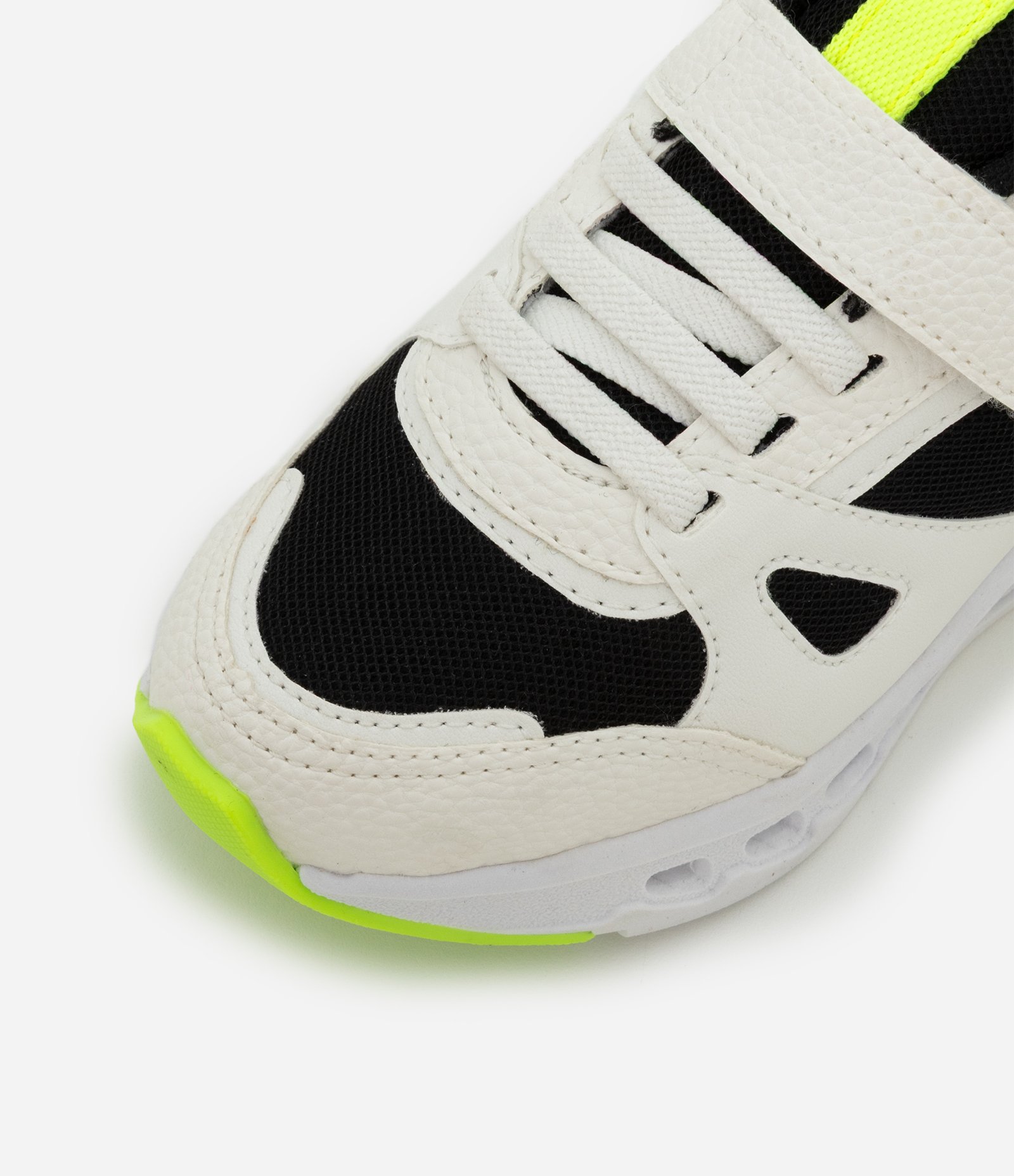 Tênis Infantil Esportivo em PU com Sola Led - Tam 28 ao 34 Off White/Verde 3