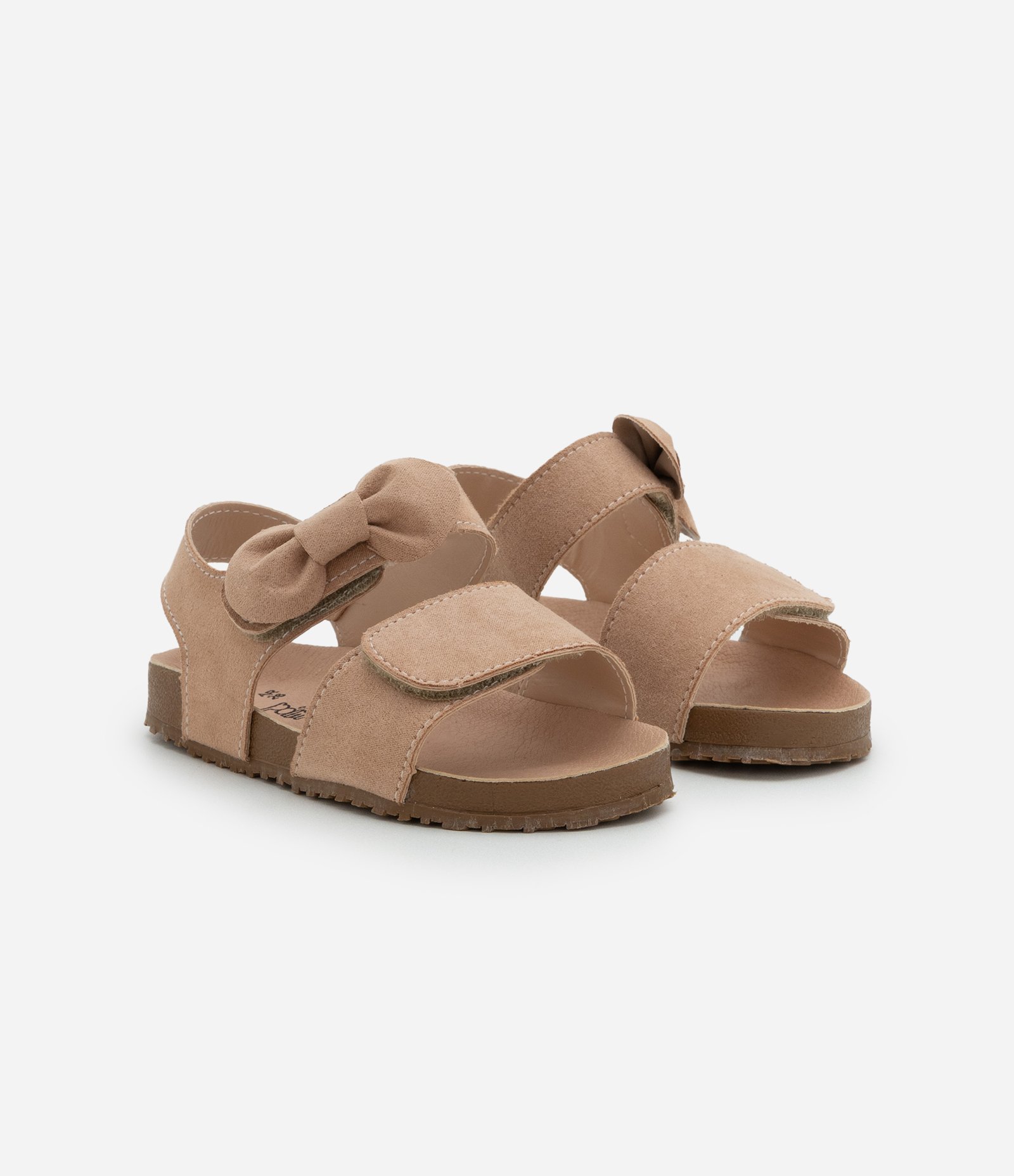 Sandália Infantil com Lacinho Aplicado - Tam 20 ao 27 Bege 1