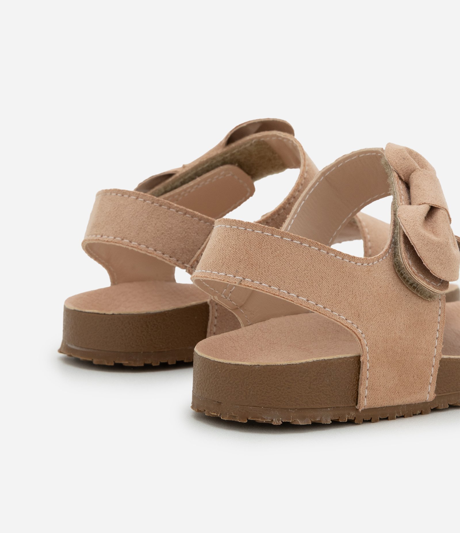 Sandália Infantil com Lacinho Aplicado - Tam 20 ao 27 Bege 2