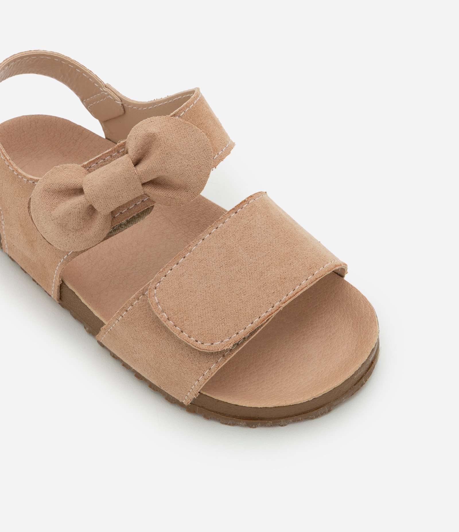 Sandália Infantil com Lacinho Aplicado - Tam 20 ao 27 Bege 5