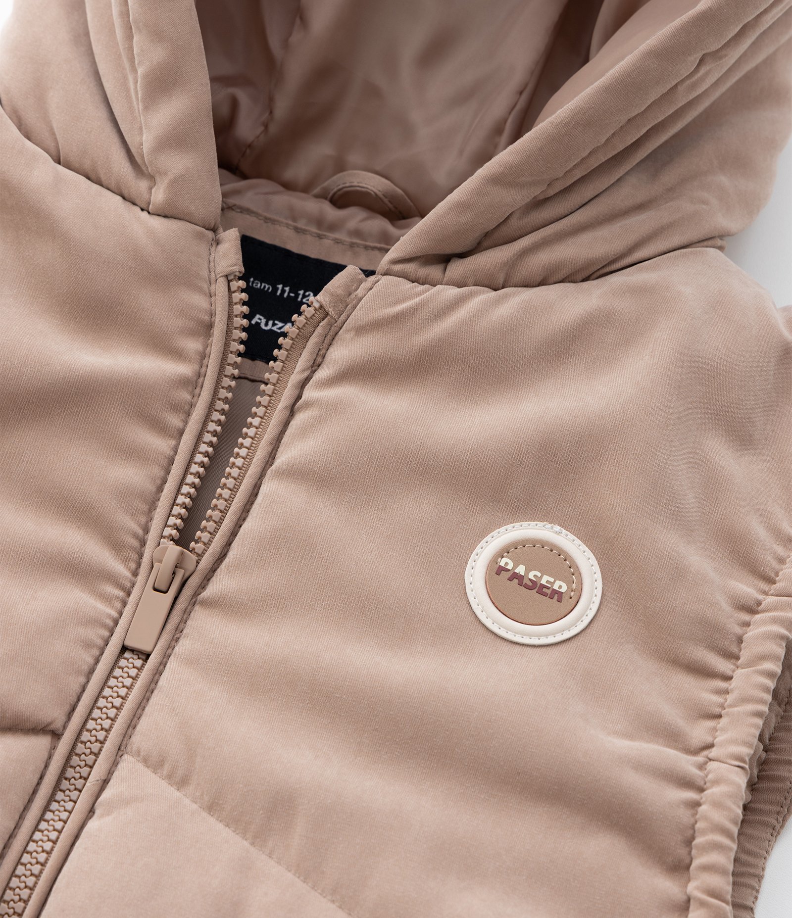 Colete Infantil com Capuz – Tam 5 a 14 Anos Bege Rosado 6