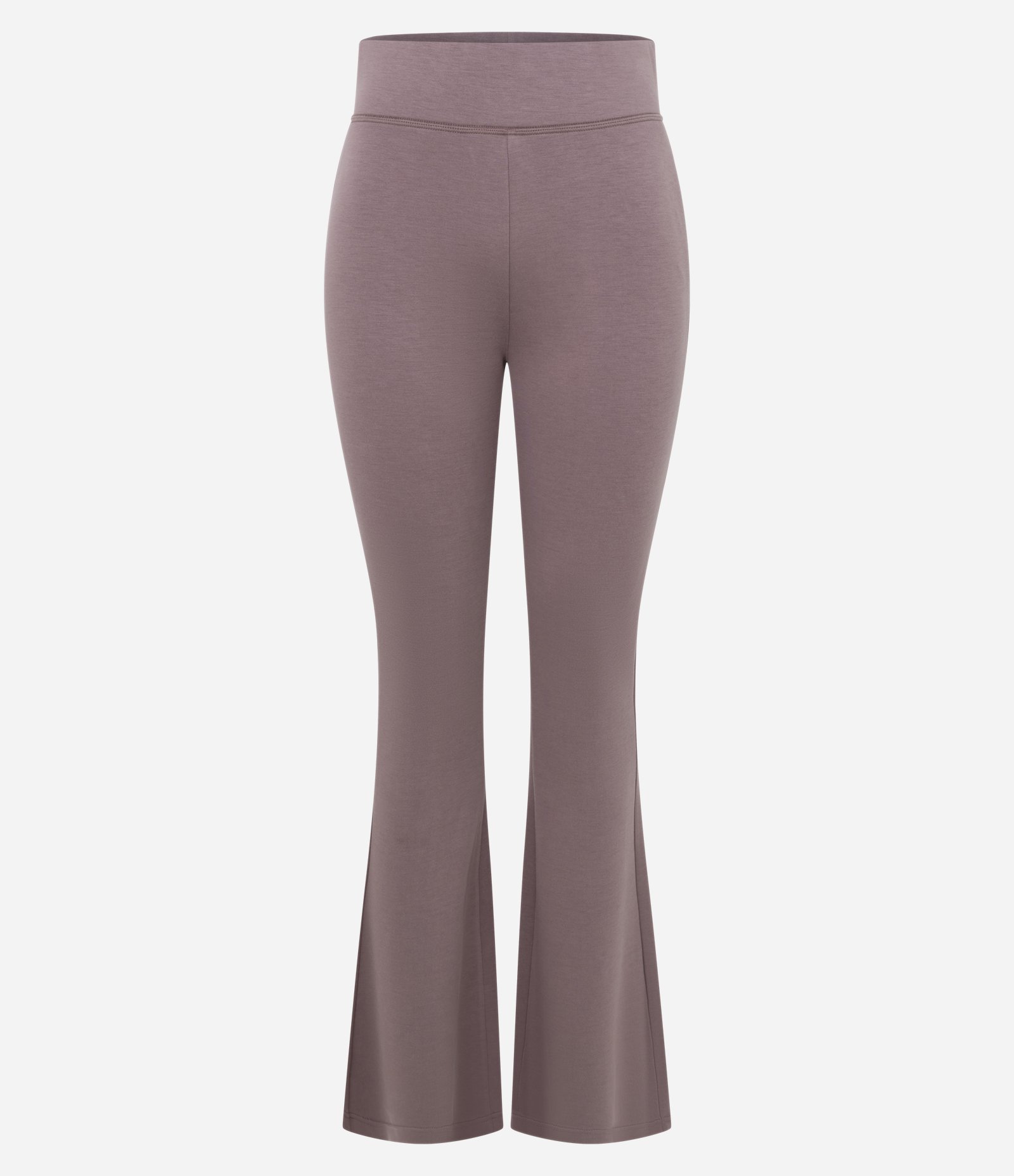 Calça Flare em Microfibra com Cós Largo Rosa 1