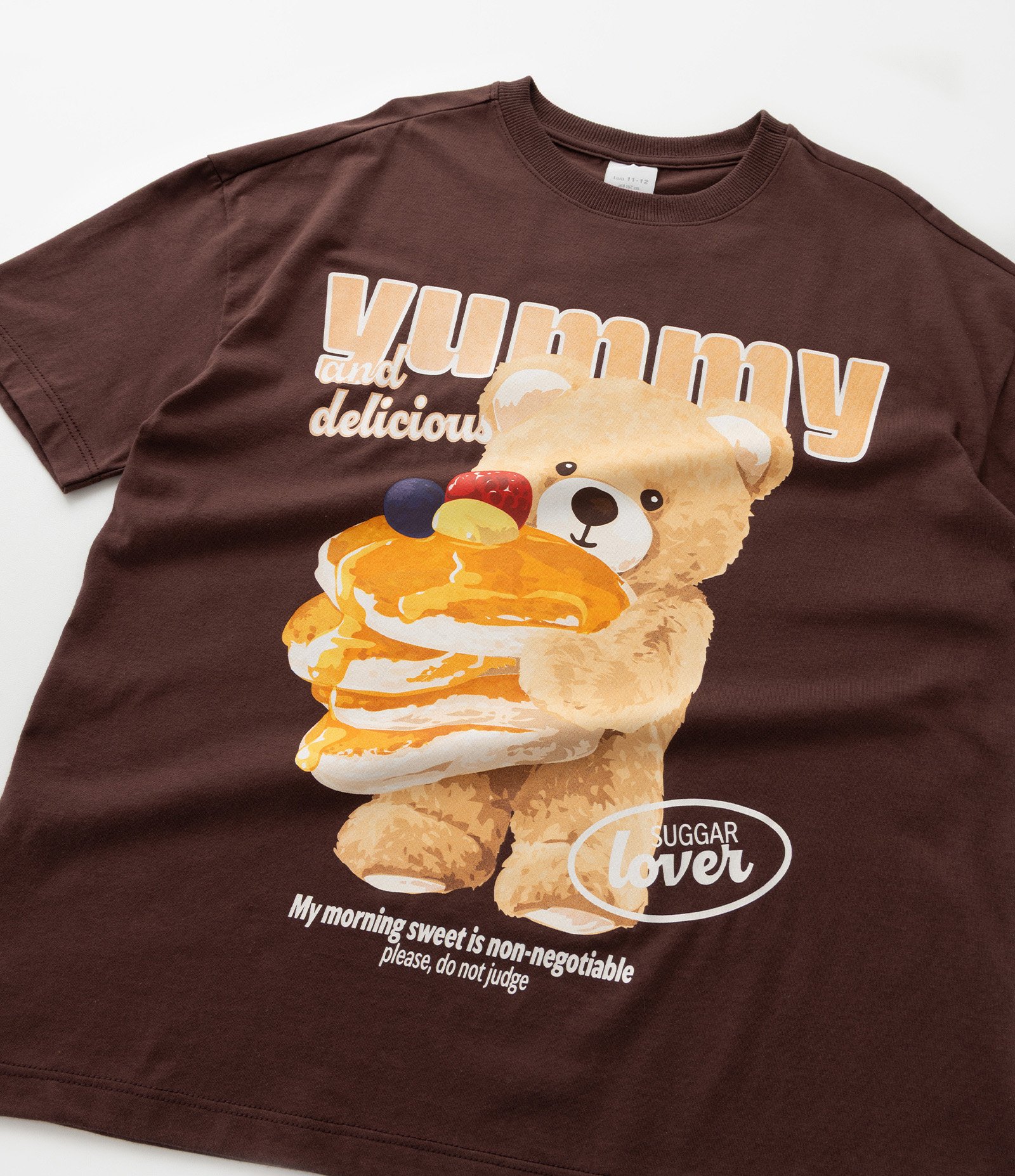 Camiseta Infantil Over com Estampa de Urso - Tam 7 a 14 Anos Marrom 6