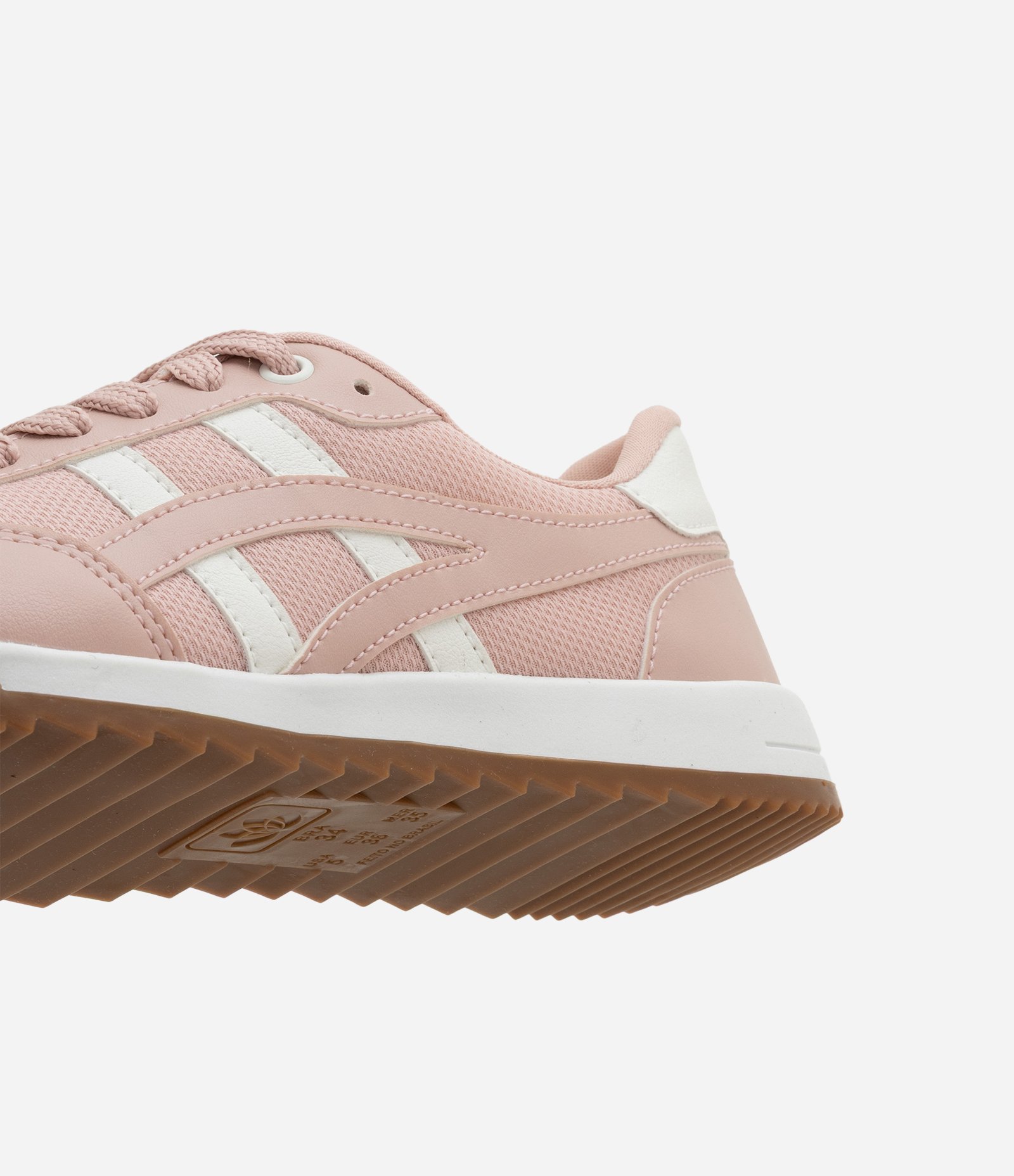 Tênis Infantil em PU com Recortes - Tam 33 ao 36 Rosa 2