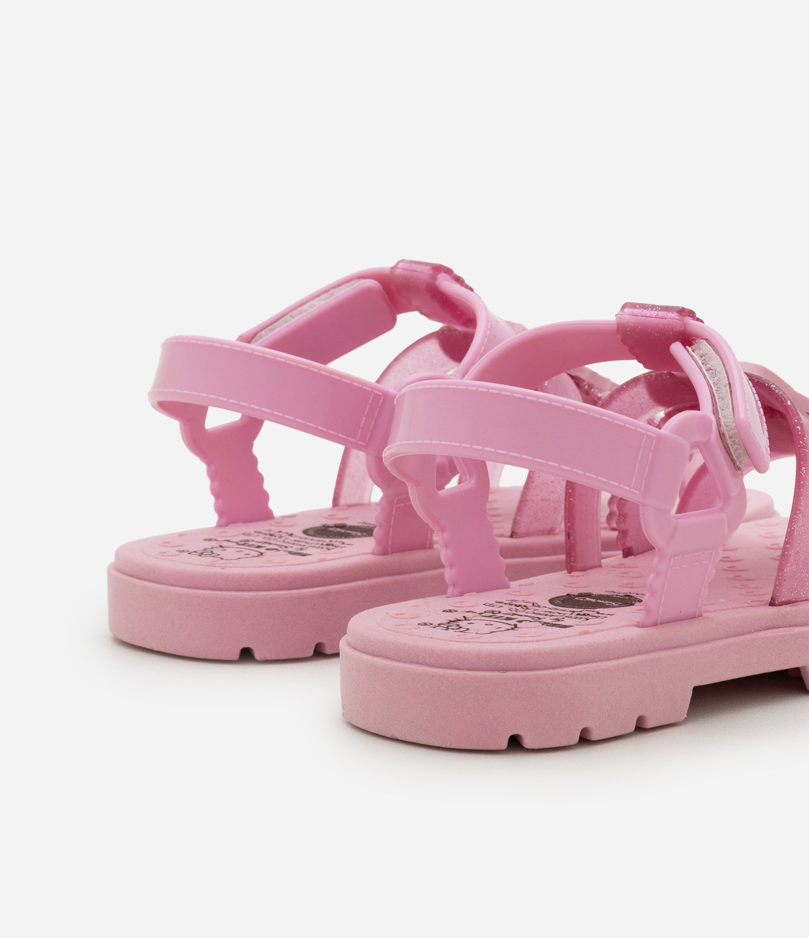 Sandália Infantil de Tiras em PU com Hello Kitty Aplicada - Tam 19 ao 26 Rosa 2