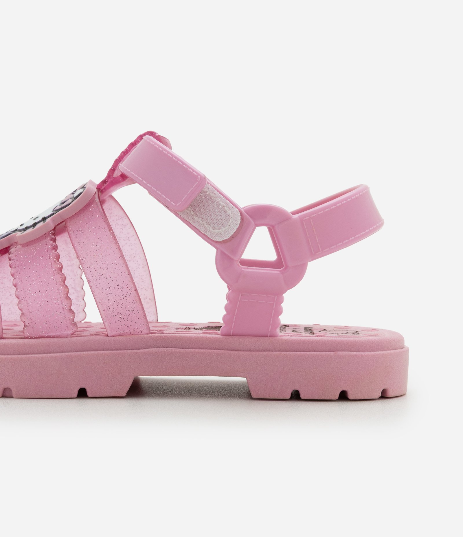 Sandália Infantil de Tiras em PU com Hello Kitty Aplicada - Tam 19 ao 26 Rosa 4