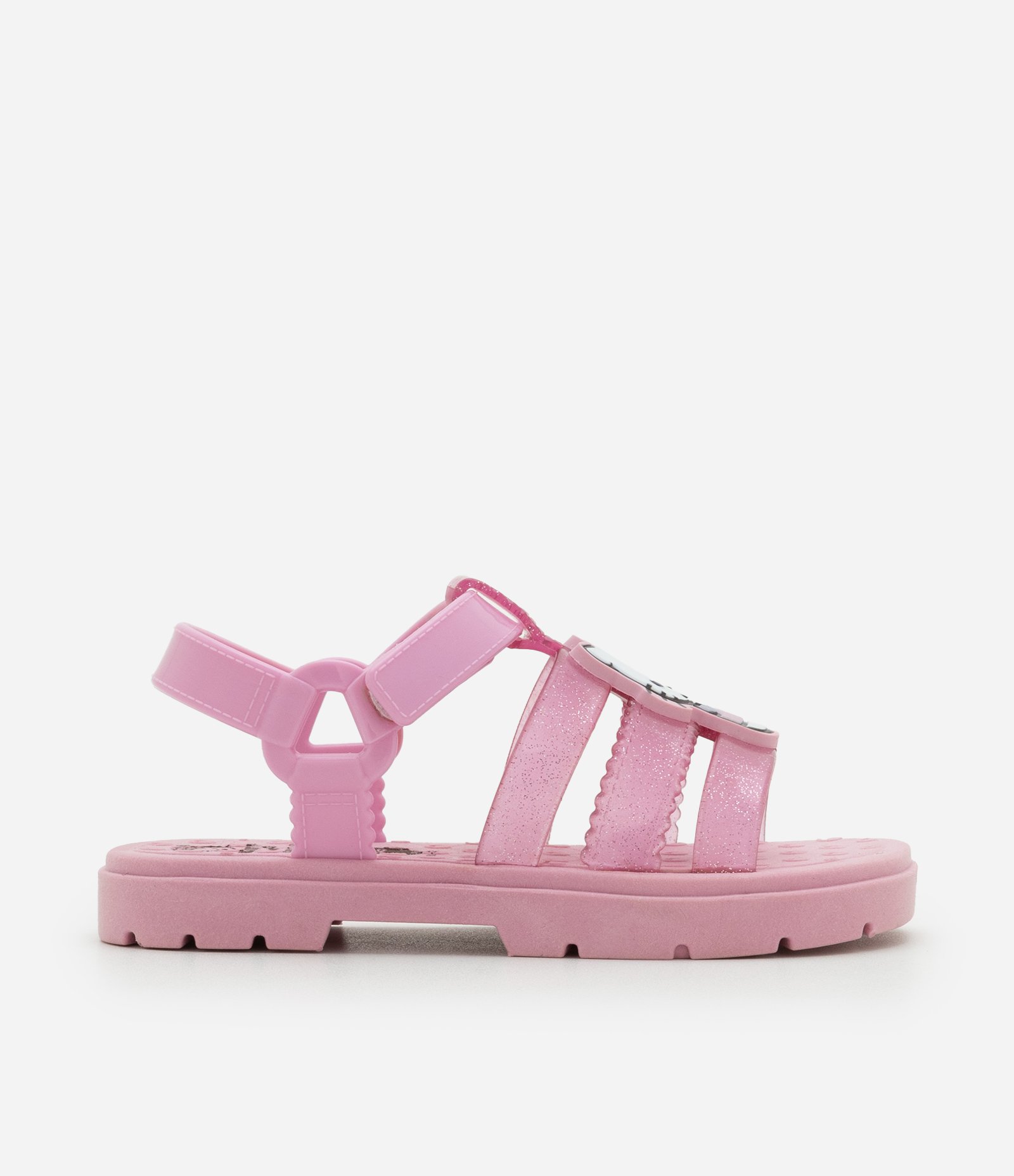 Sandália Infantil de Tiras em PU com Hello Kitty Aplicada - Tam 19 ao 26 Rosa 5