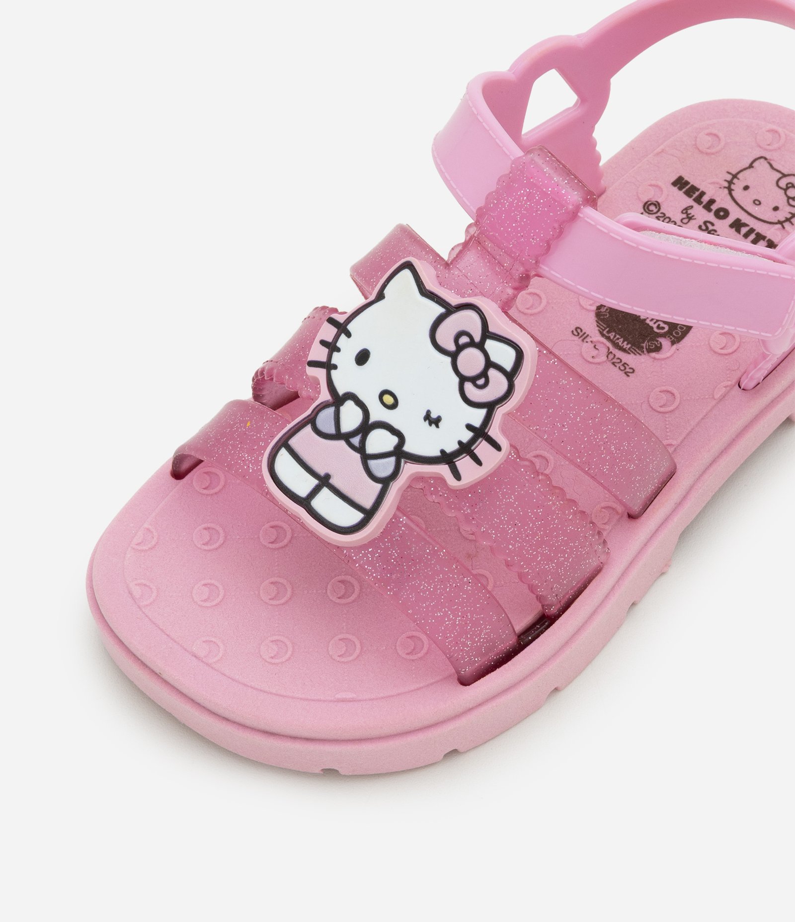 Sandália Infantil de Tiras em PU com Hello Kitty Aplicada - Tam 19 ao 26 Rosa 6