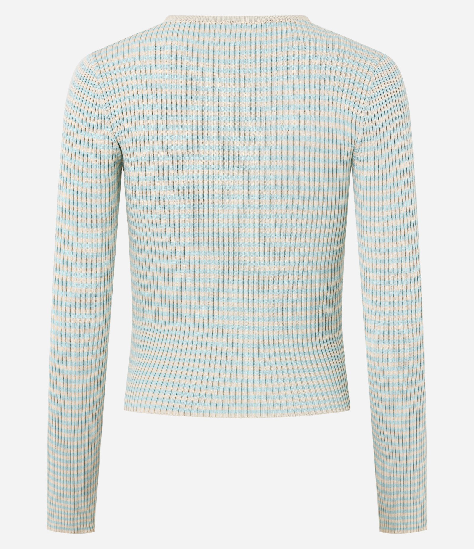 Cardigan em Tricô com Zíper Duplo e Gola Redonda Azul 6