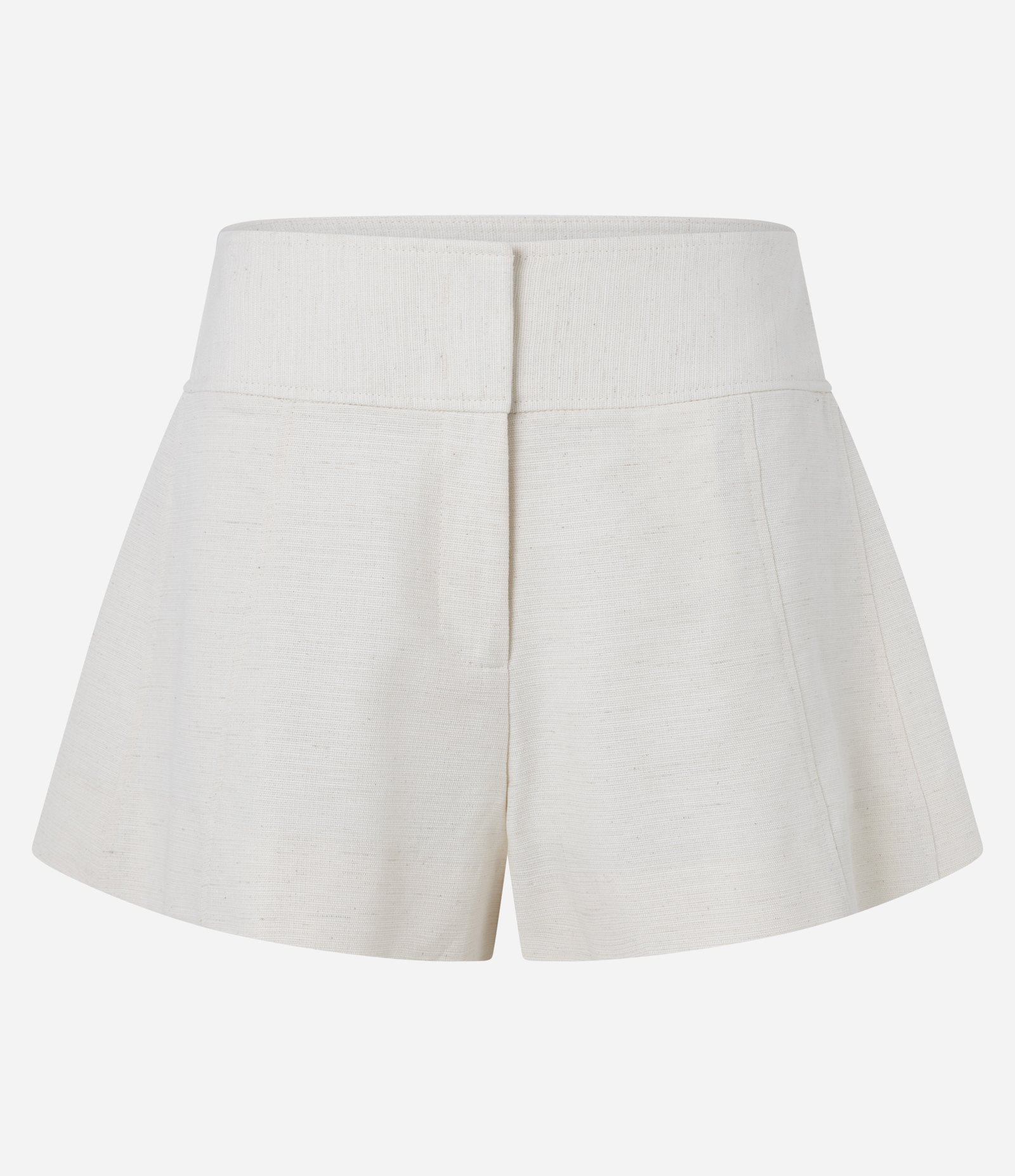 Short em Algodão com Linho a Pala Larga Off White 9