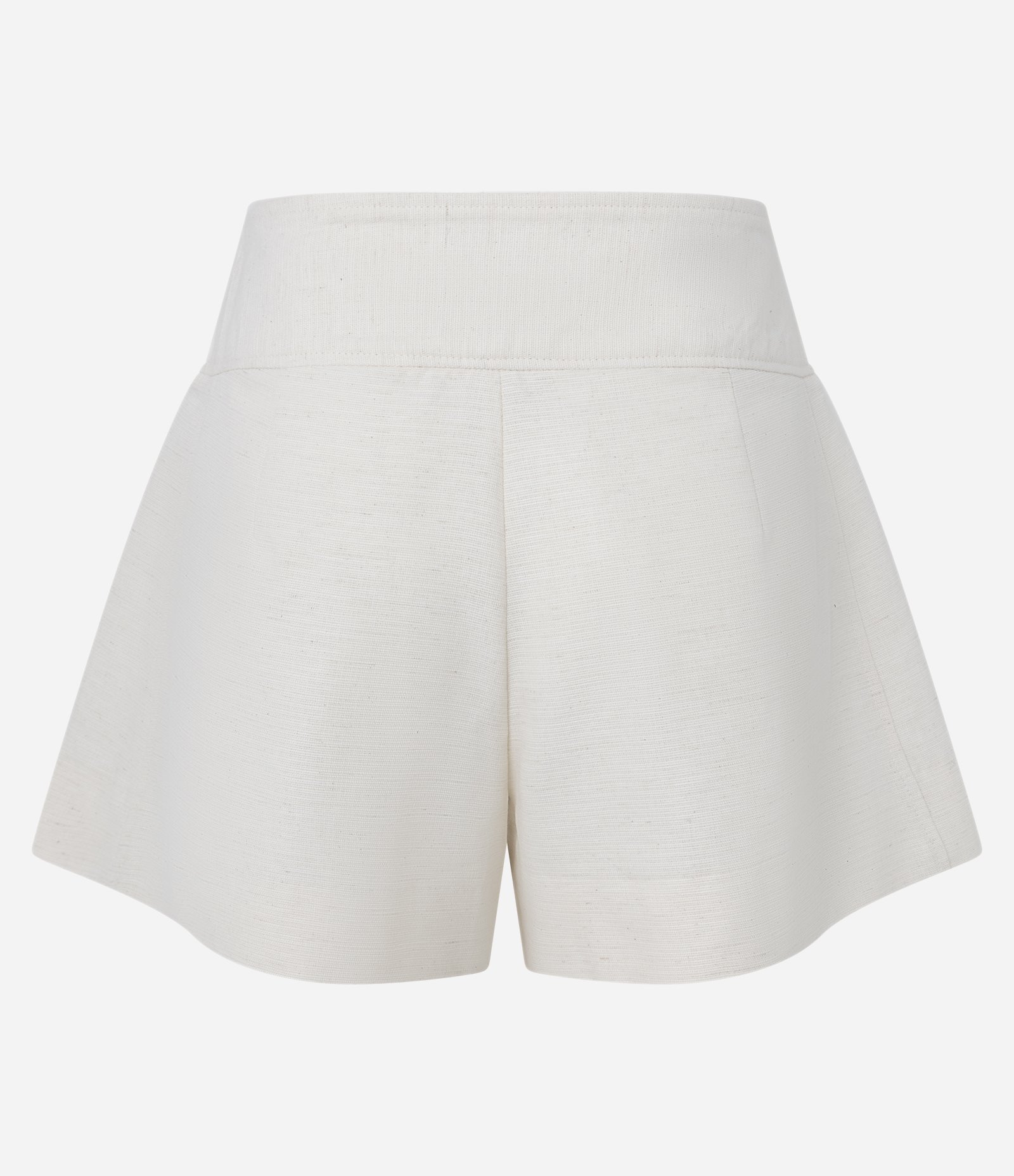 Short em Algodão com Linho a Pala Larga Off White 12