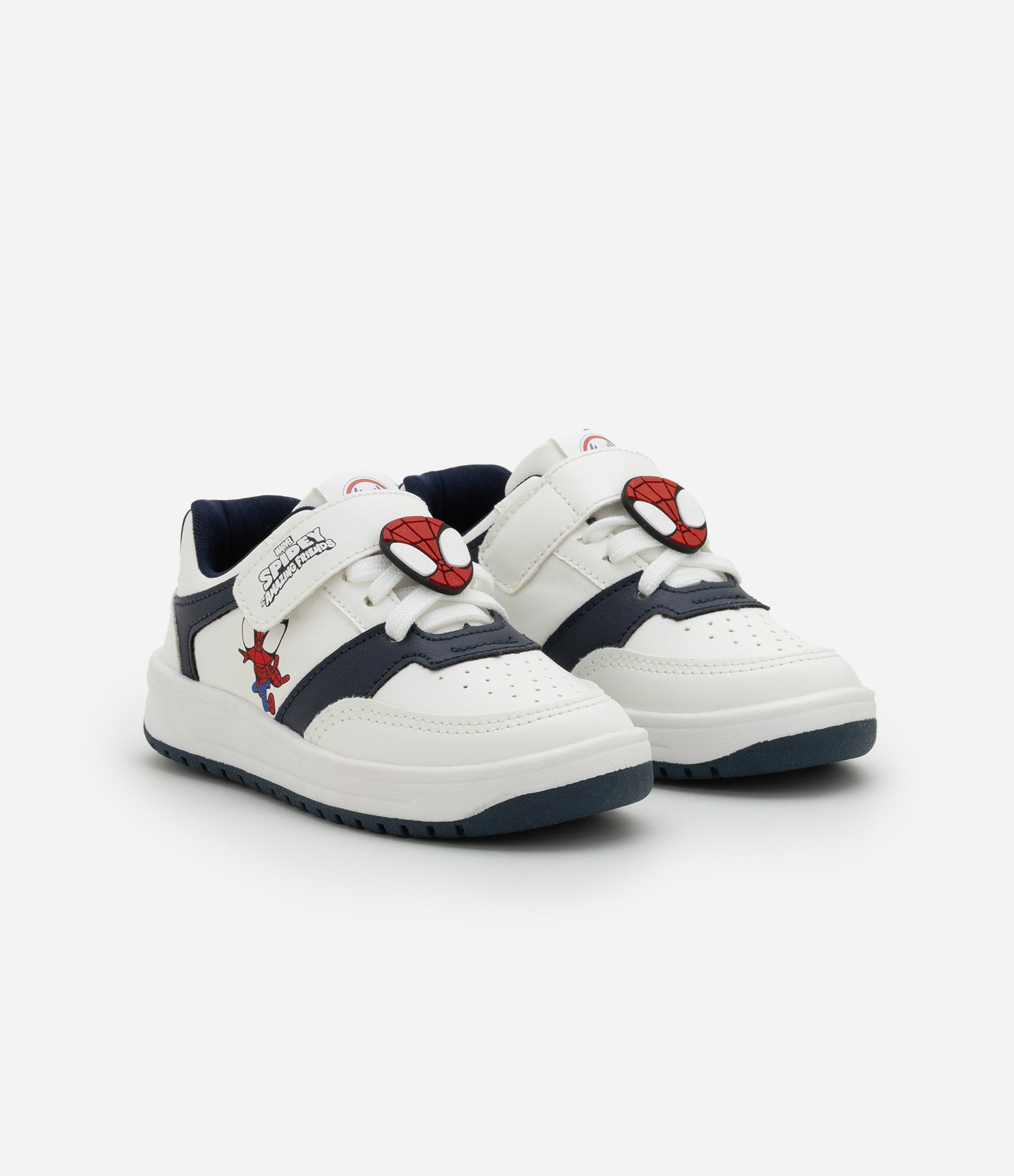 Tênis Infantil em PU Spidey - Tam 20 ao 27 Branco/Azul Marinho 1