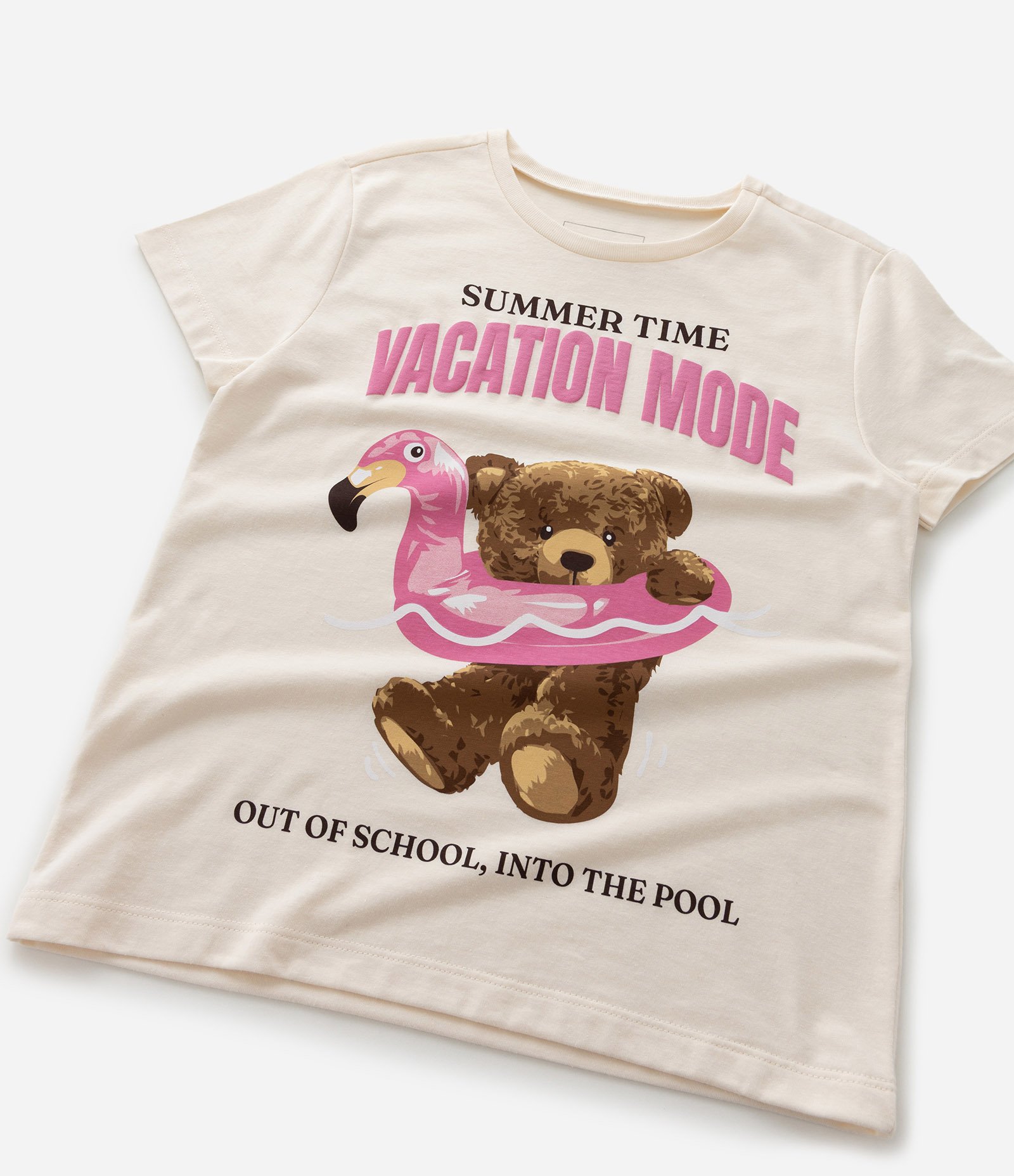 Camiseta Infantil com Estampa Ursinha - Tam 5 a 14 Anos Eggnog 4