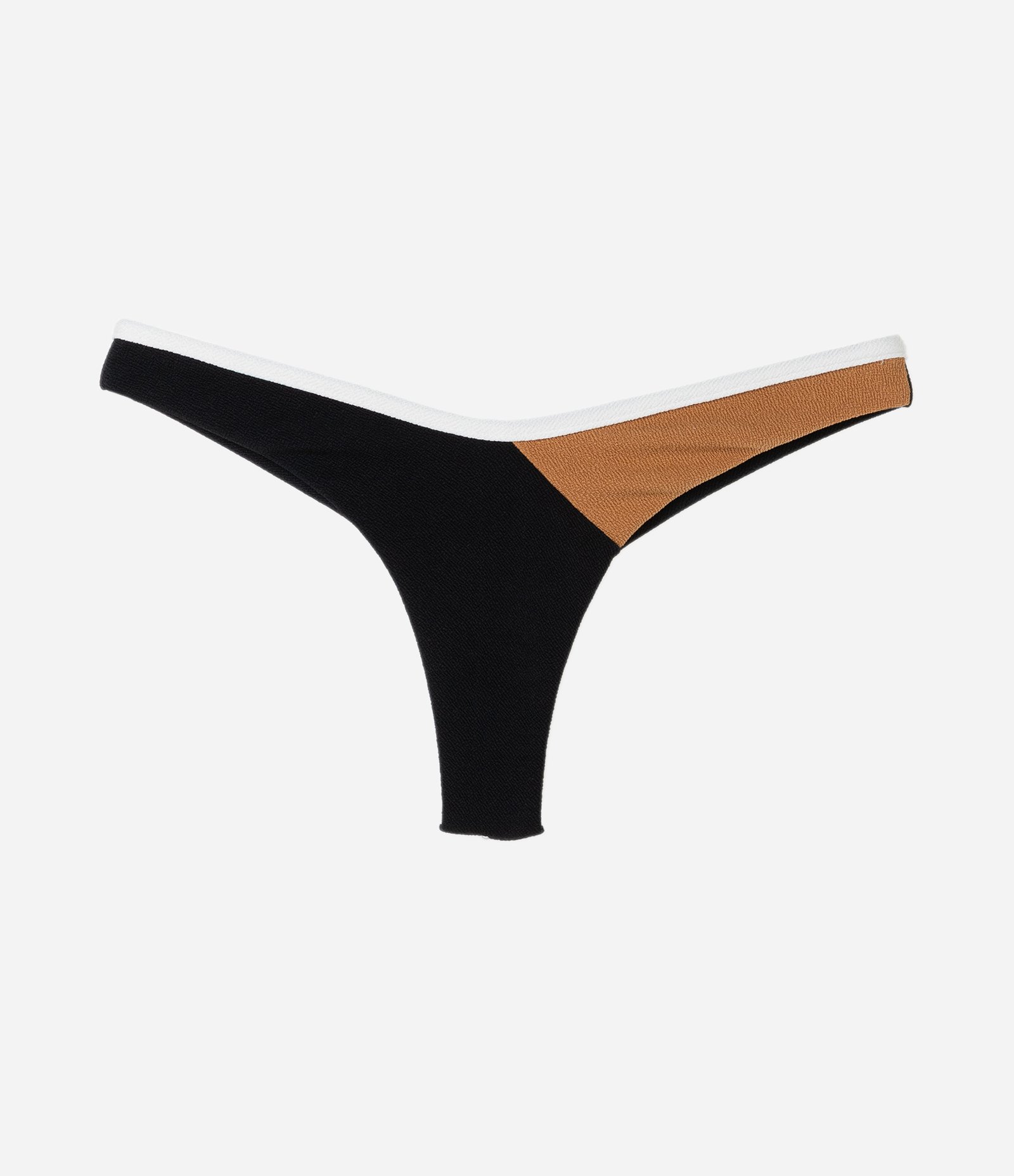 Biquíni Calcinha Asa Delta em Microfibra Texturizada com Recorte Contrastante Preto 5