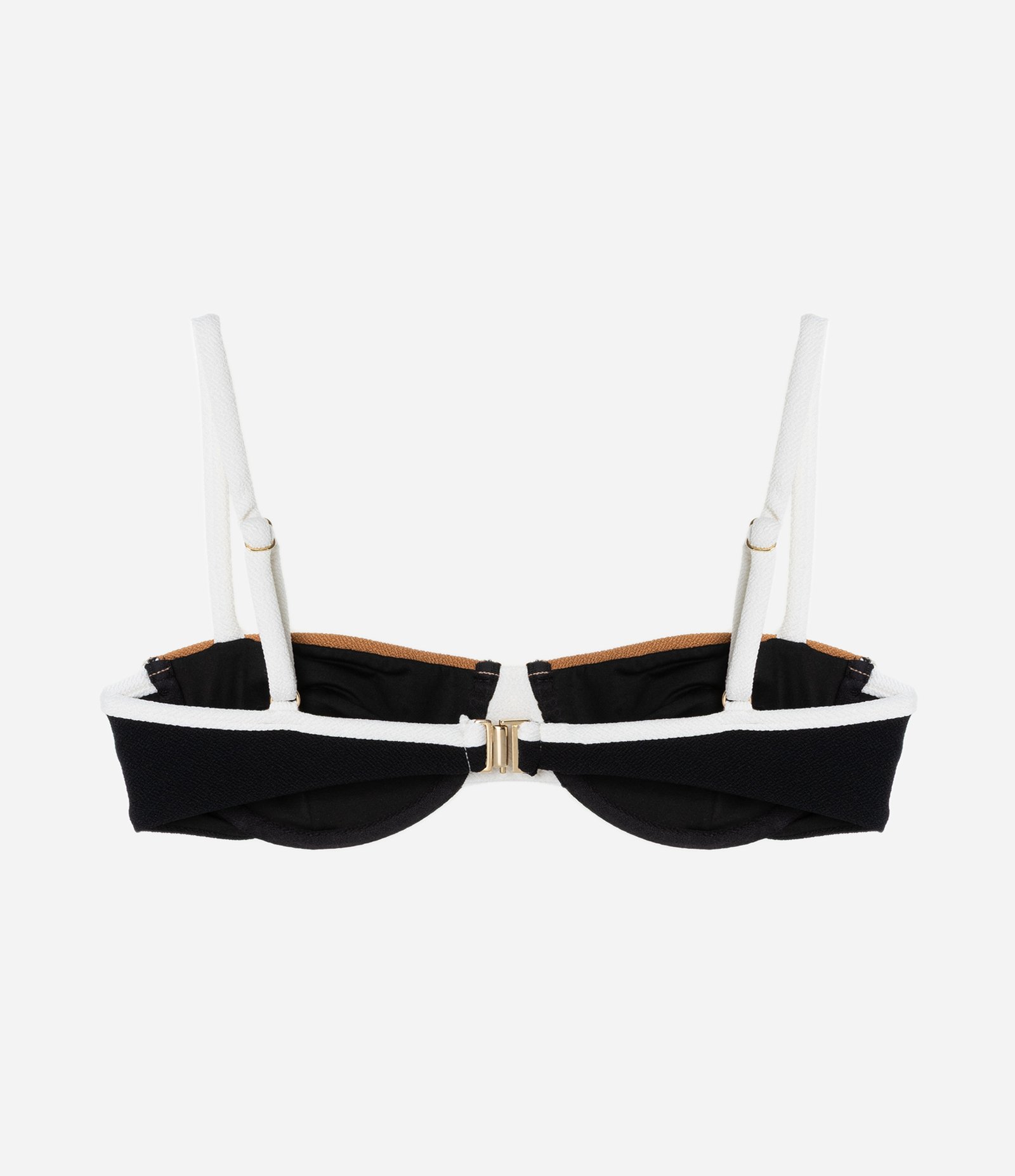 Biquíni Top Meia Taça em Microfibra Texturizada Bloco de Cor Preto 6