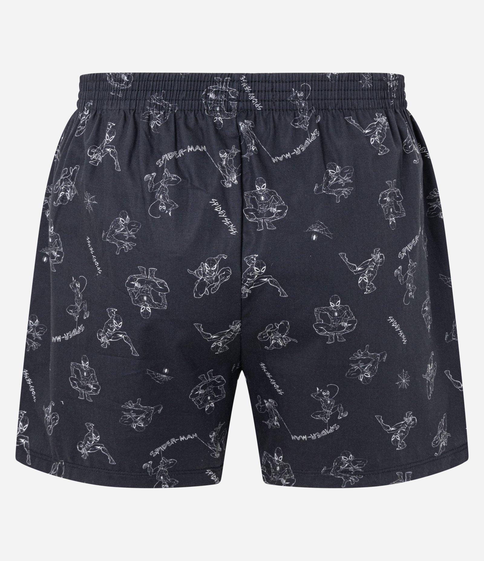 Cueca Samba Canção em Tricoline com Estampa do Spider Man Preto 2