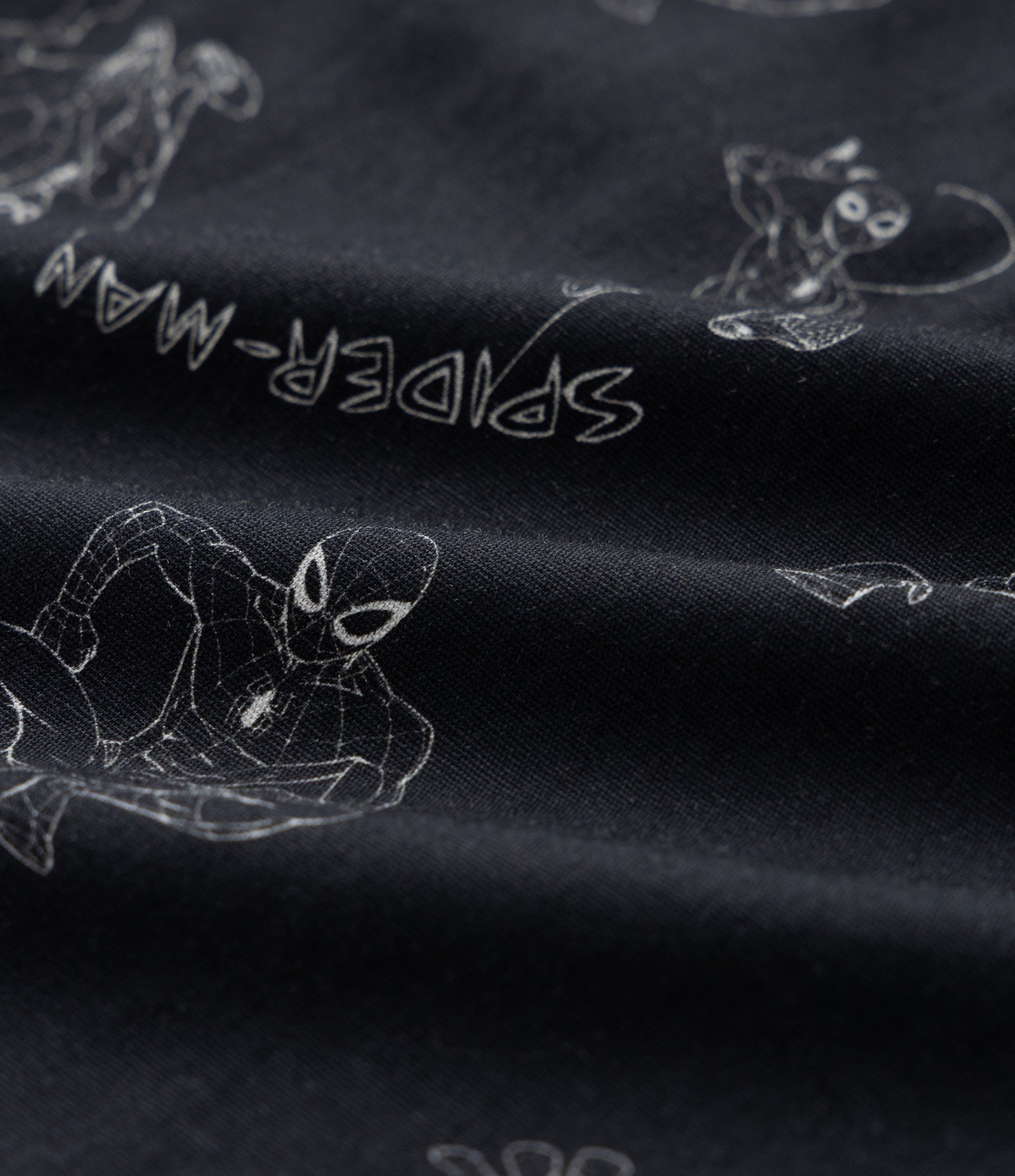 Cueca Samba Canção em Tricoline com Estampa do Spider Man Preto 4