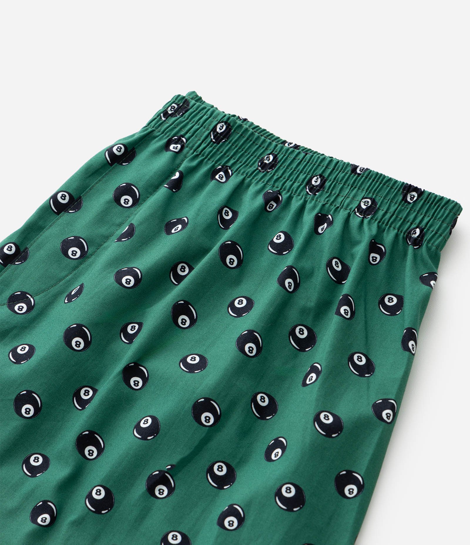 Cueca Samba Canção em Tricoline com Estampa Bola Oito Verde 3